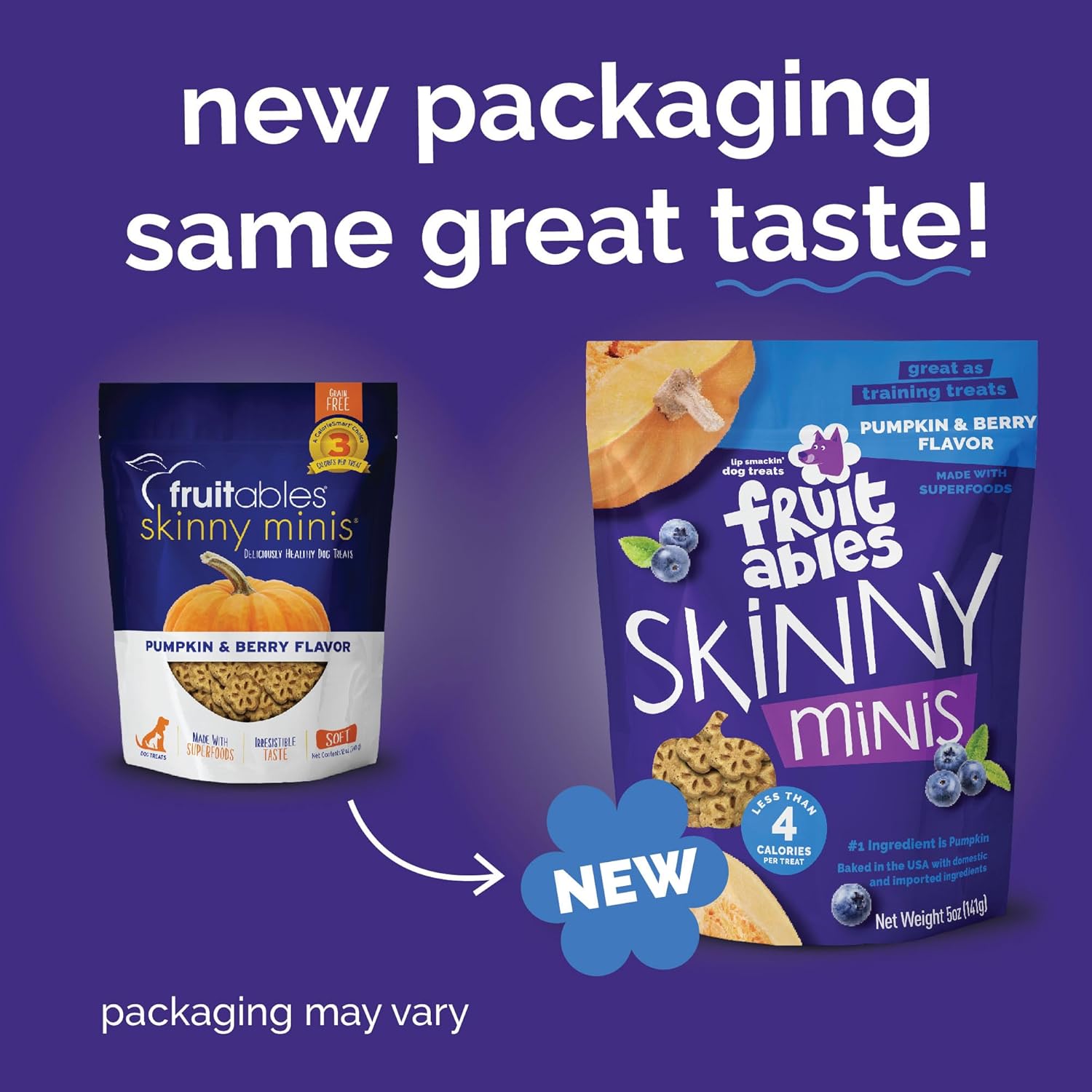 Fruitables Skinny Minis Friandises pour chiens Pompe et baies