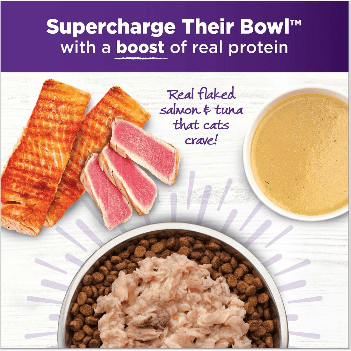 Wellness Bowl Boosters Flaked Salmon & Tuna Wet Cat Topper - 50g - Canned Cat Food - Wellness - PetMax Canada