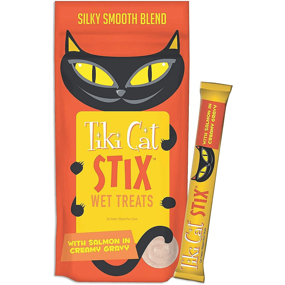 Tiki Cat Stix Salmon in Gravy Grain-Free Wet Cat Treat - 6 Pack - Cat Treats - Tiki Cat - PetMax Canada