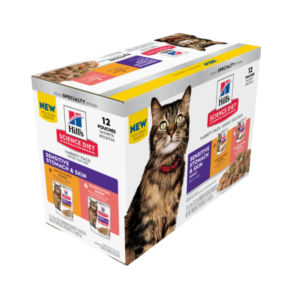 Science Diet Pouches Cat Sensitive Stomach and Skin Variety Pack