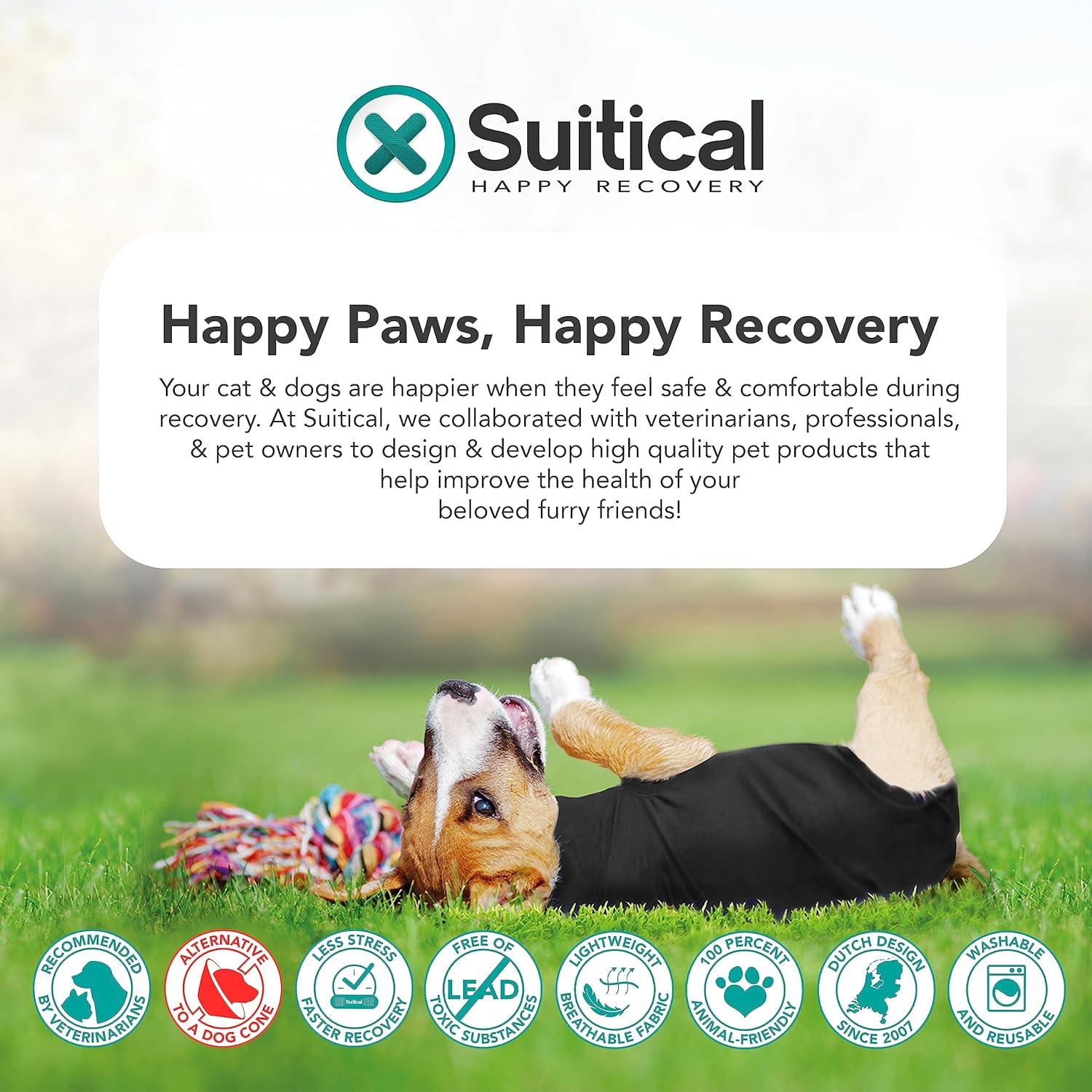 Suitical Dog Recovery Suit Black - Small - Dog Miscellaneous - Suitical - PetMax Canada