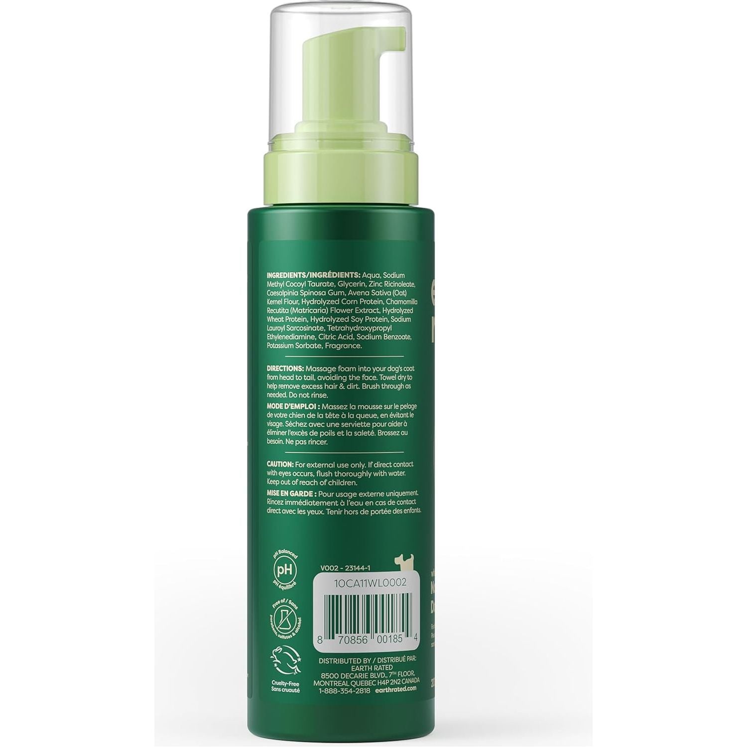 Earth Rated No Rinse Convenient Waterless Dog & Puppy Shampoo