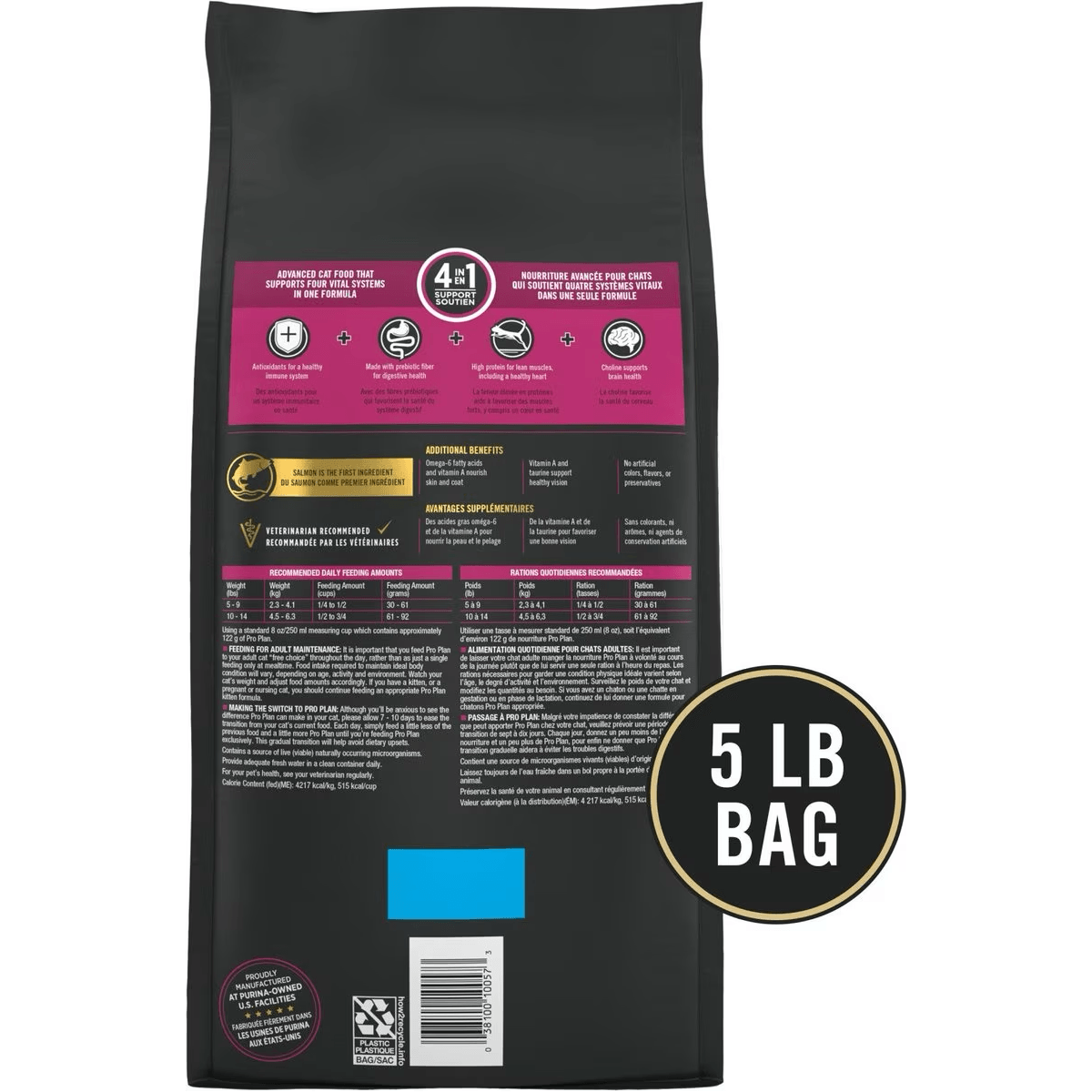 Purina Pro Plan Vital Systems Salmon & Egg Formula 4-in-1 Dry Cat Food - 2.27 Kg - Cat Food - Purina Pro Plan - PetMax Canada