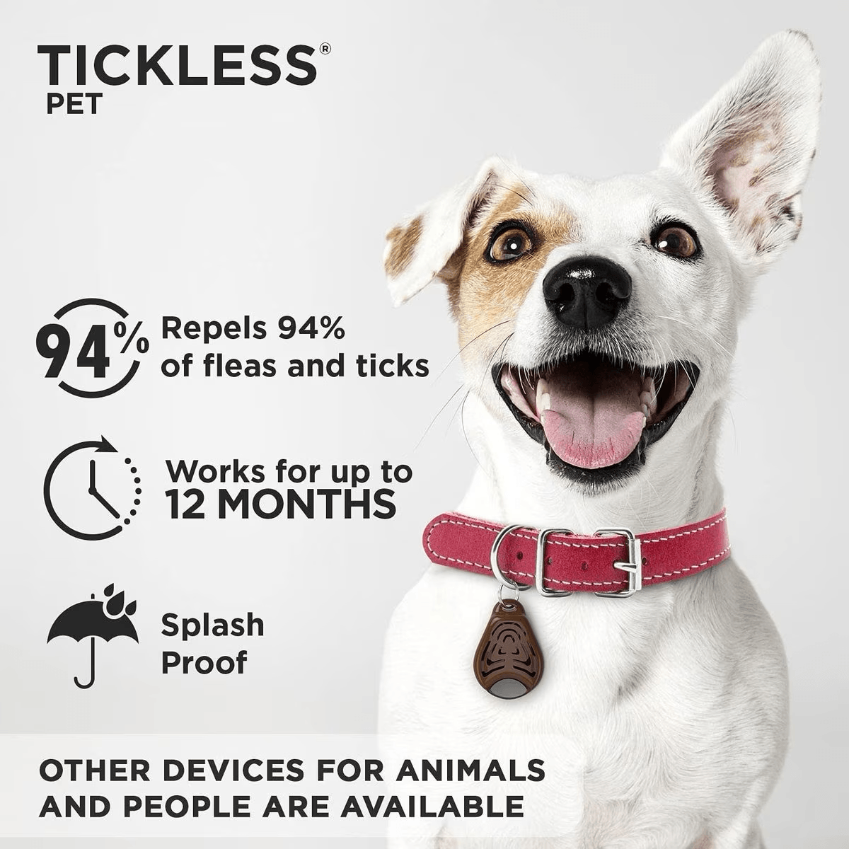 Tickless Classic Pet Natural Ultrasonic Tick & Flea Repeller Cat & Dog Collar - Beige - Flea & Tick Topical Applications - Advantage - PetMax Canada
