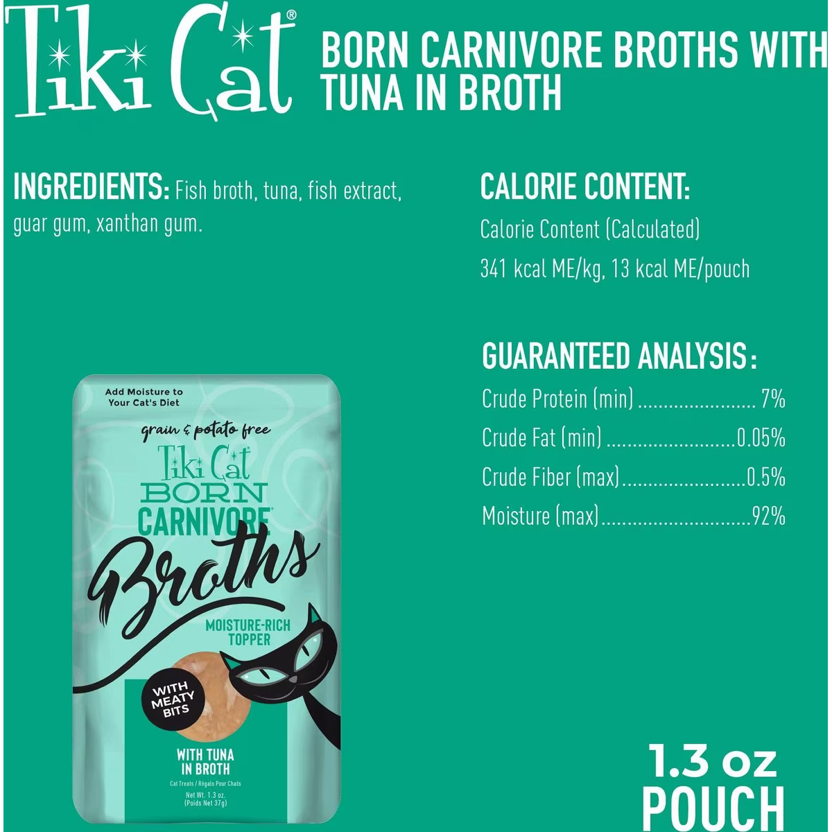 Tiki Cat Pouch Broths Grain Free Tuna