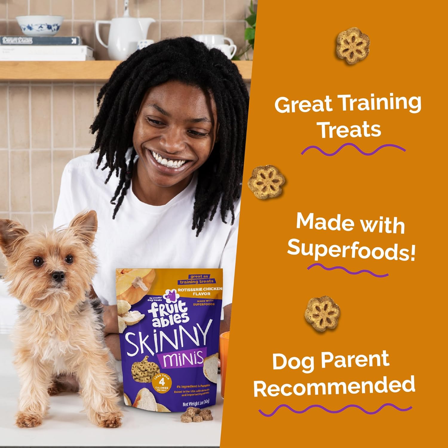 Fruitables Skinny Minis Dog Treats Rotisserie Chicken