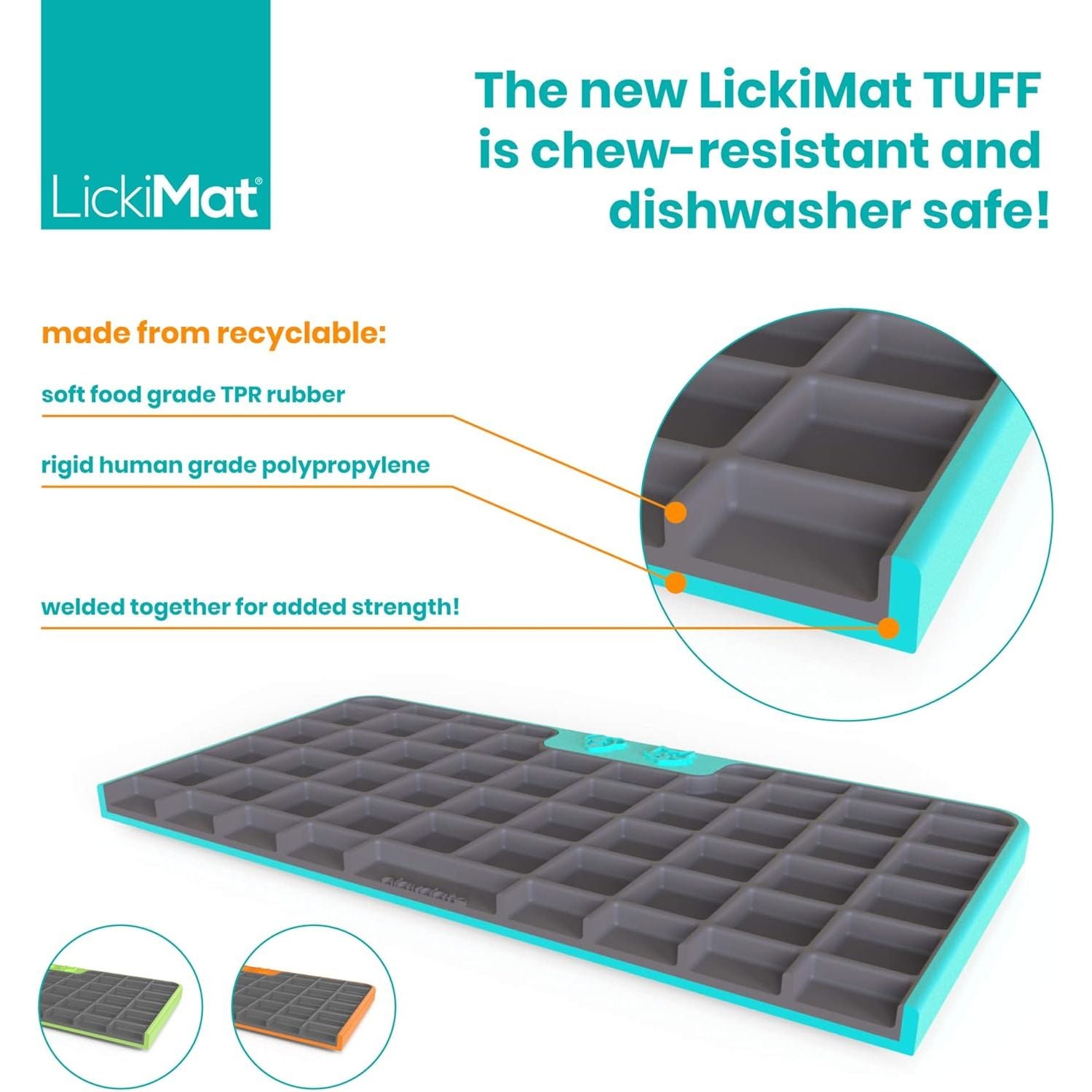 Lickimat Dog Tuff Playdate Orange
