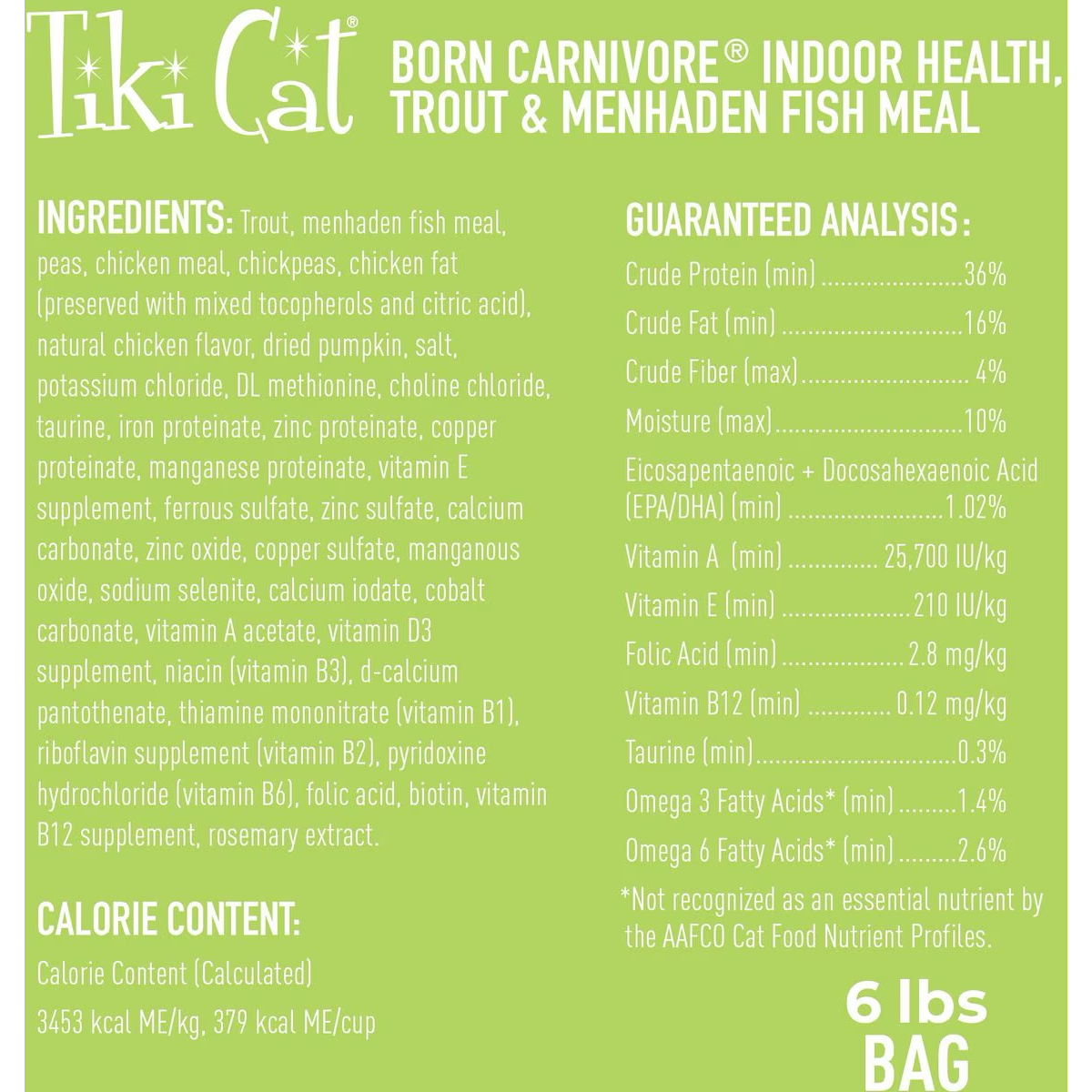 Tiki Cat Born Carnivore Indoor Trout & Menhaden Fish