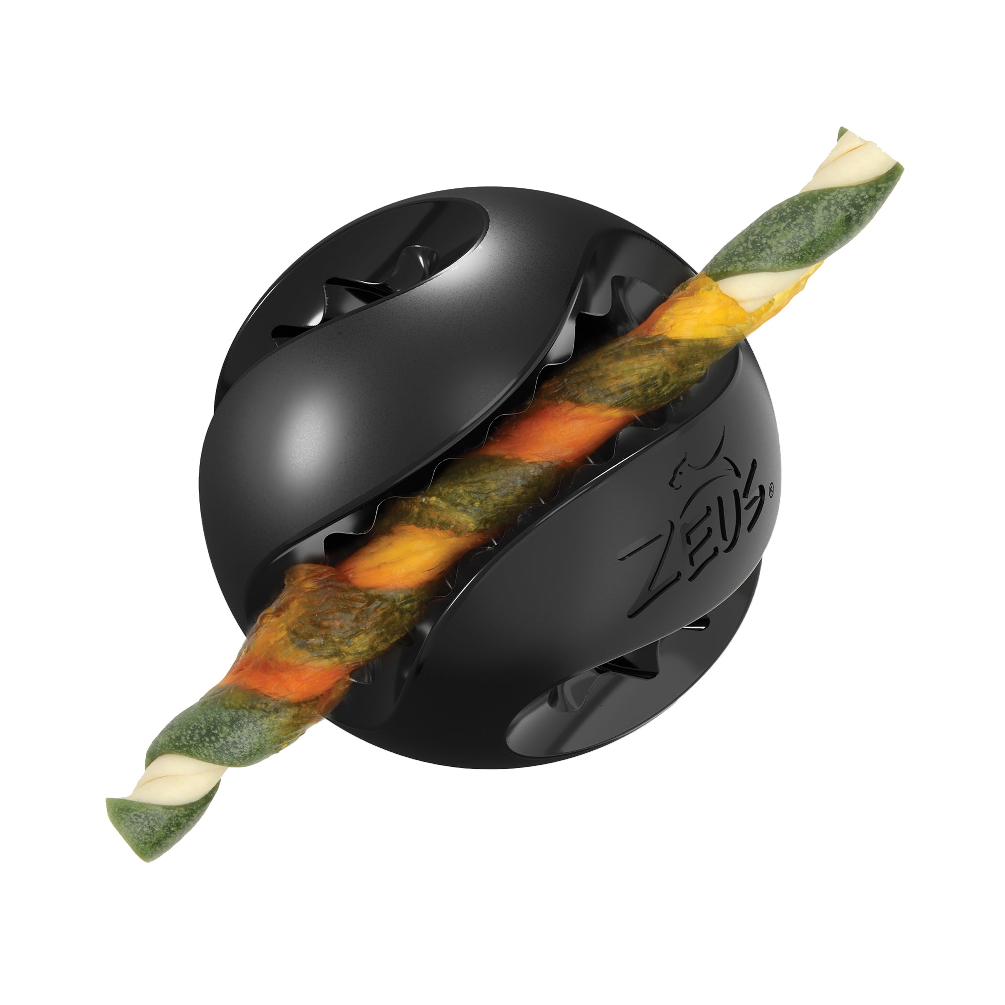 Zeus Chewchasers Black Rubber Treat Ball