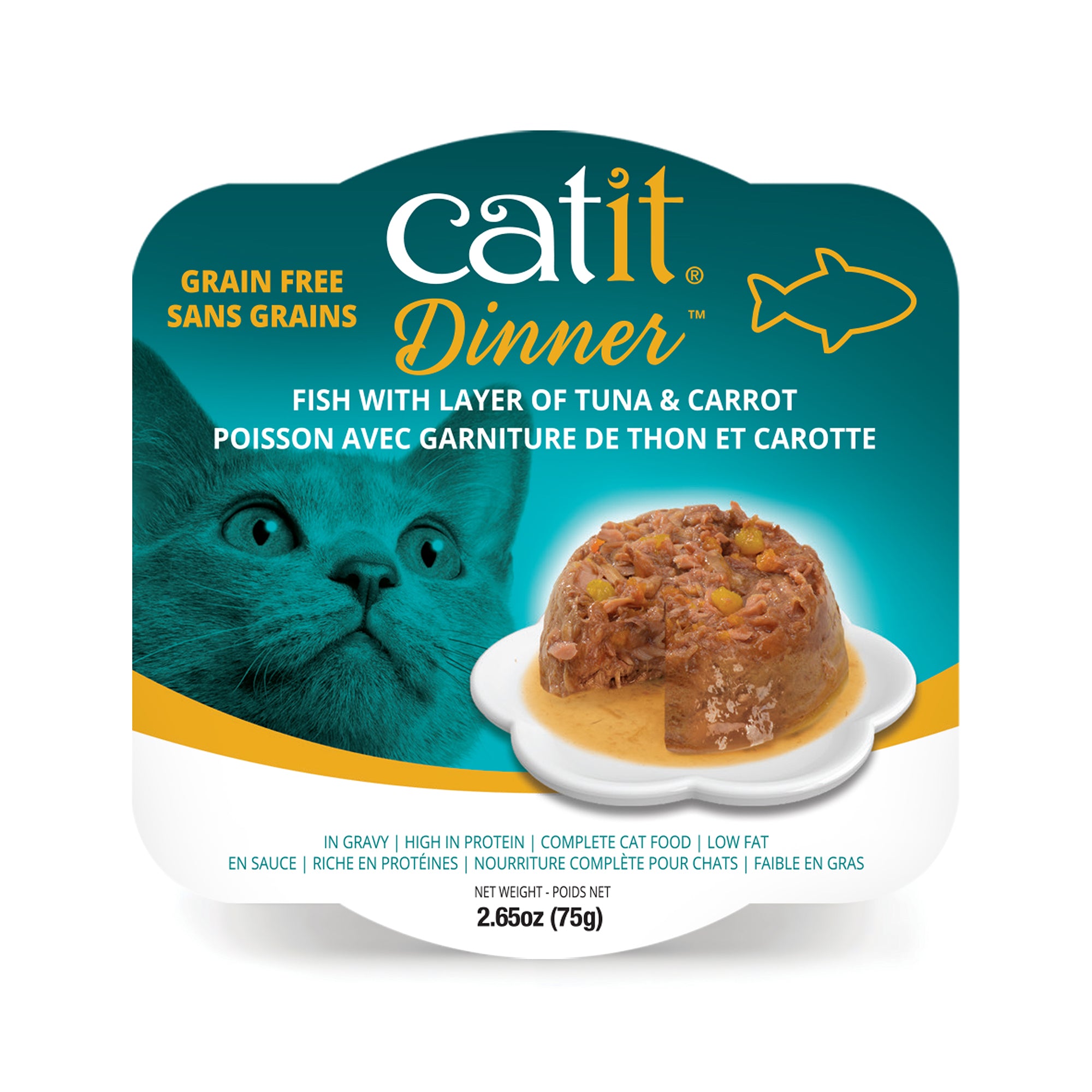 CatIt Wet Cat Food Fish Dinner With Tuna & Carrot