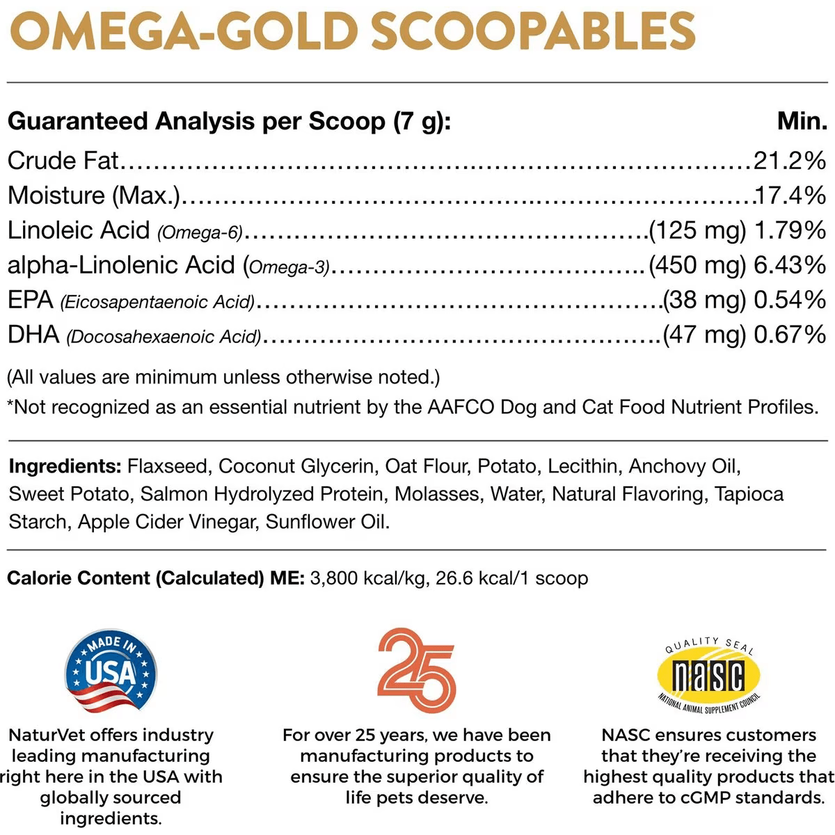 Naturvet Dog & Cat Scoopables Omega Gold - Default Title - Health Care - Naturvet - PetMax Canada