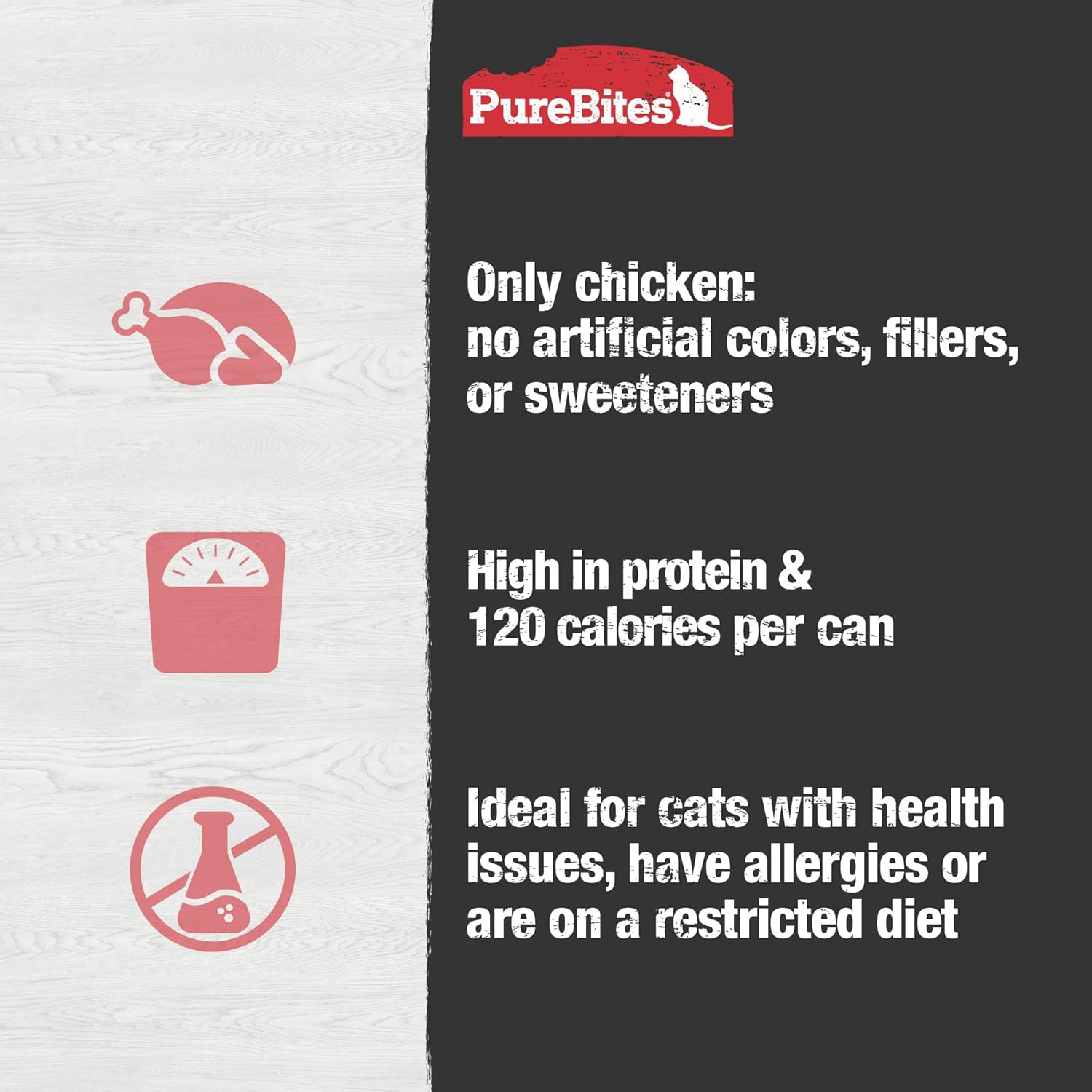 PureBites 100% Pure Chicken Pate Cat Treat