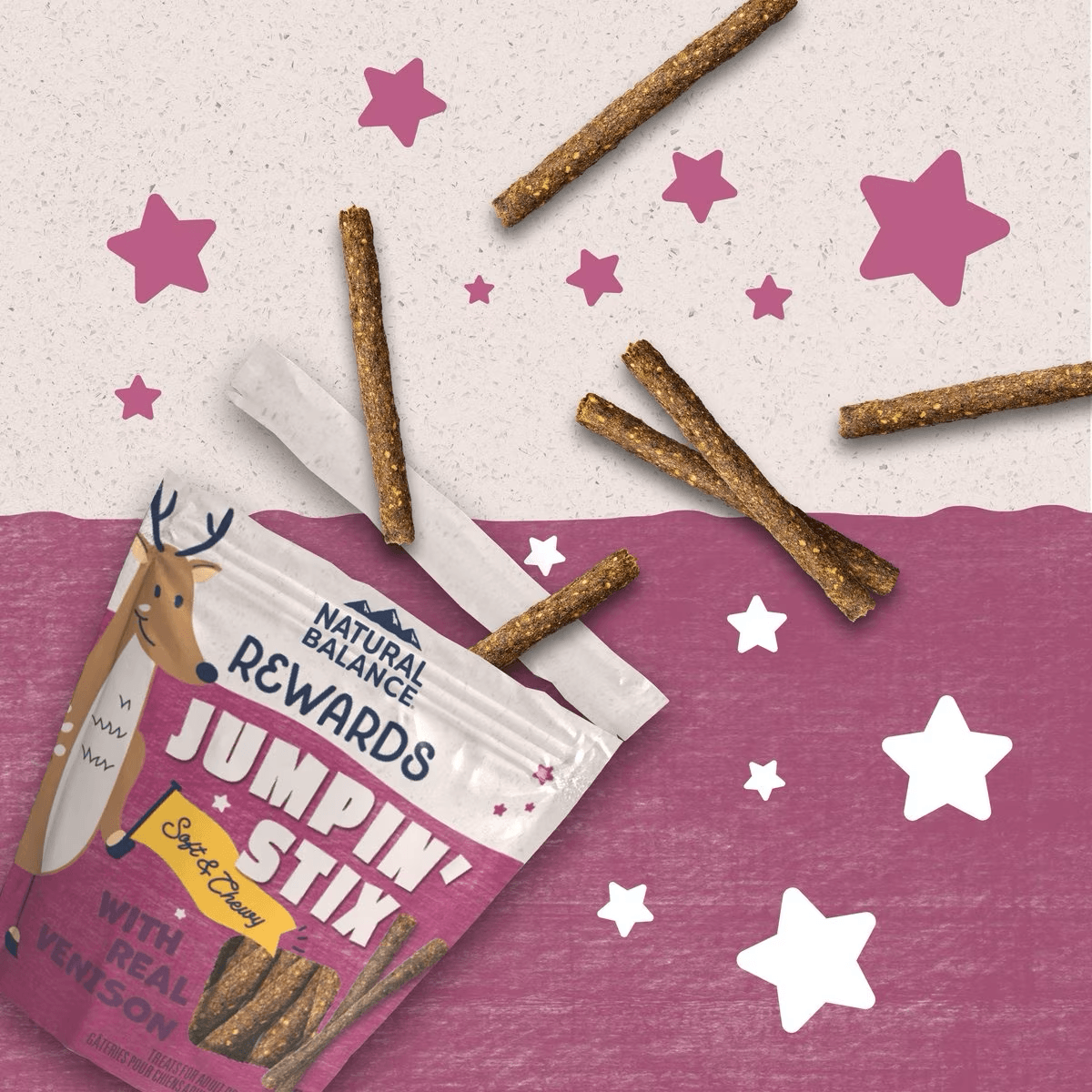 Natural Balance Rewards Jumpin' Stix With Real Venison Dog Treats Dog Treats | PetMax Canada