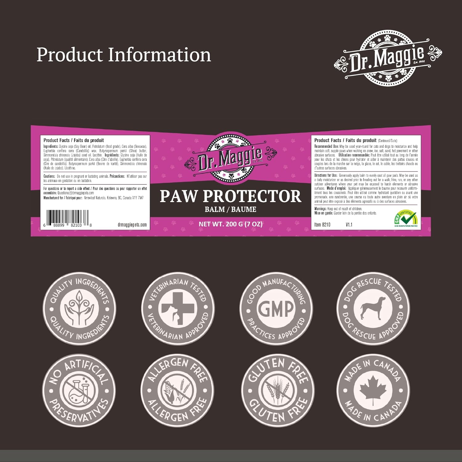 Dr. Maggie Paw Protector Protective Balm for Dogs & Cats