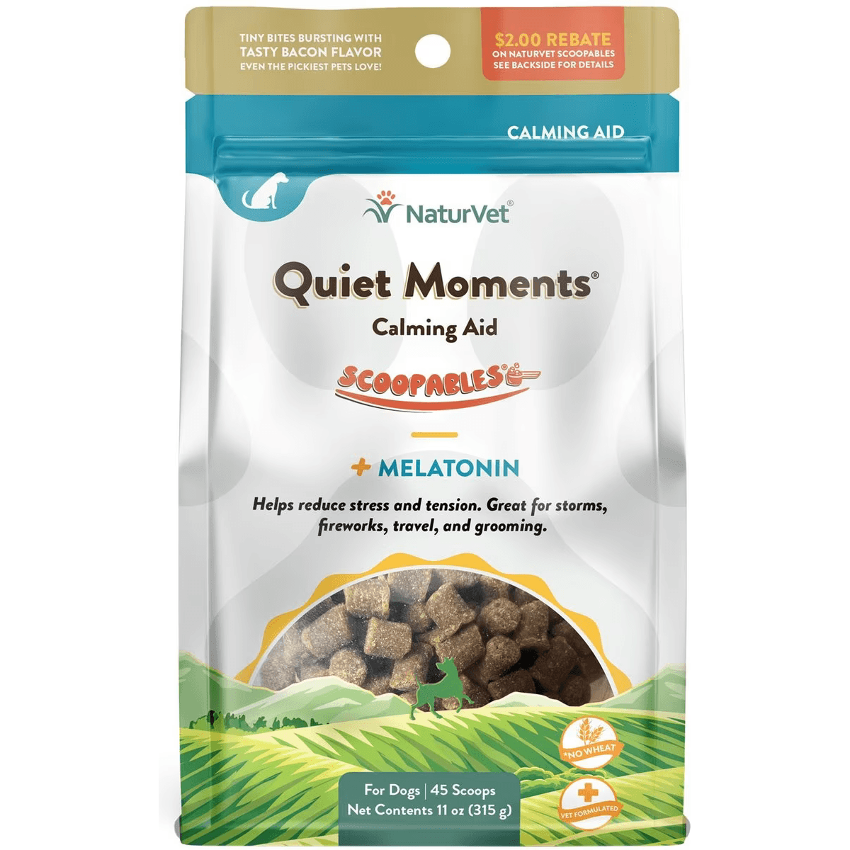 NaturVet Scoopables Quiet Moments Calming Aid Dog Supplement PetMax