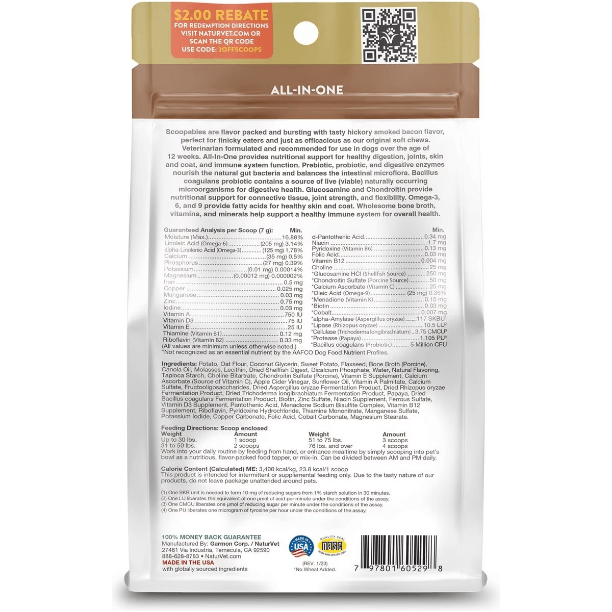 NaturVet Scoopables All-In-One 4-in-1 Support Dog Supplement - Default Title - Health Care - Naturvet - PetMax Canada