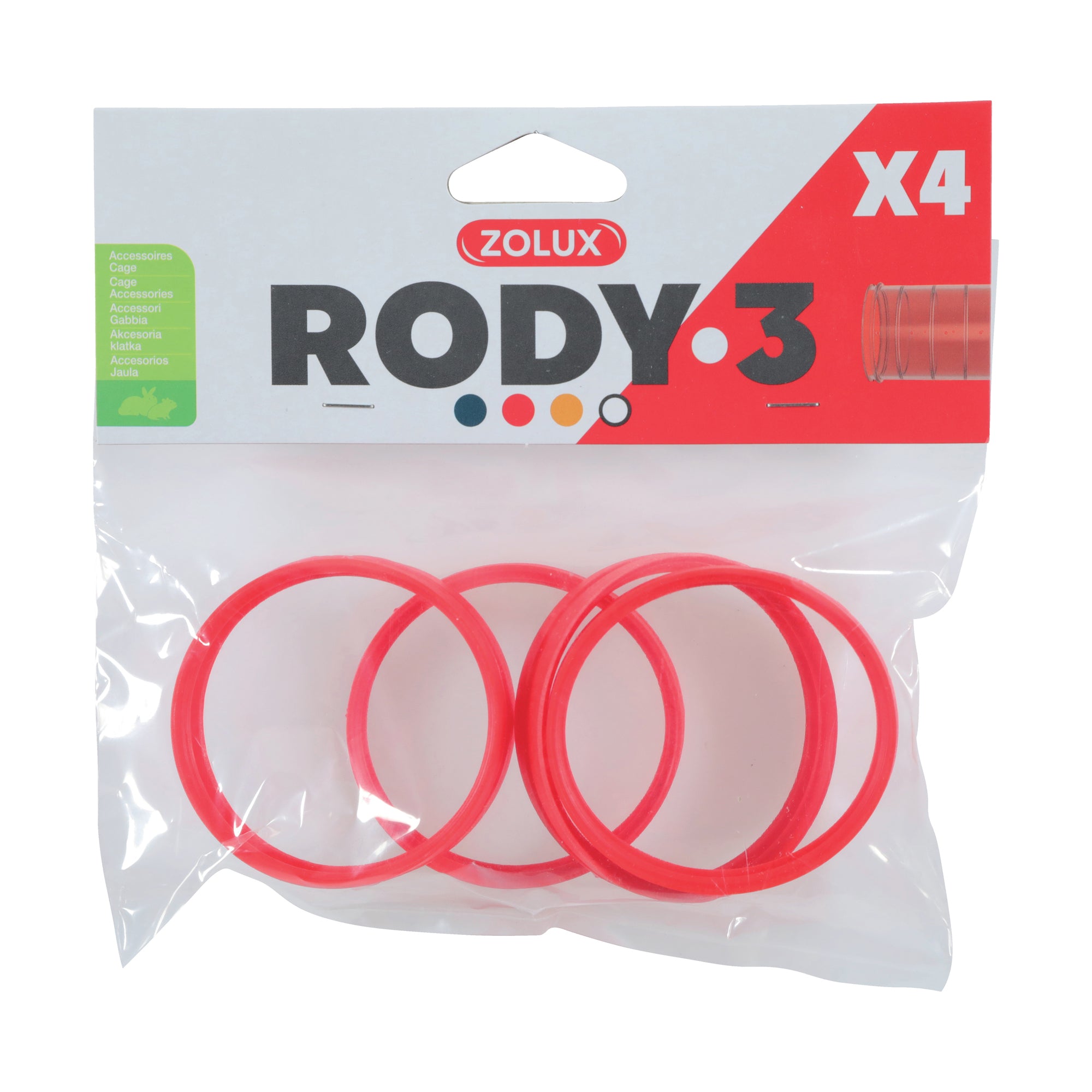 Rody3 Connector Ring 4 Pack Grenadine