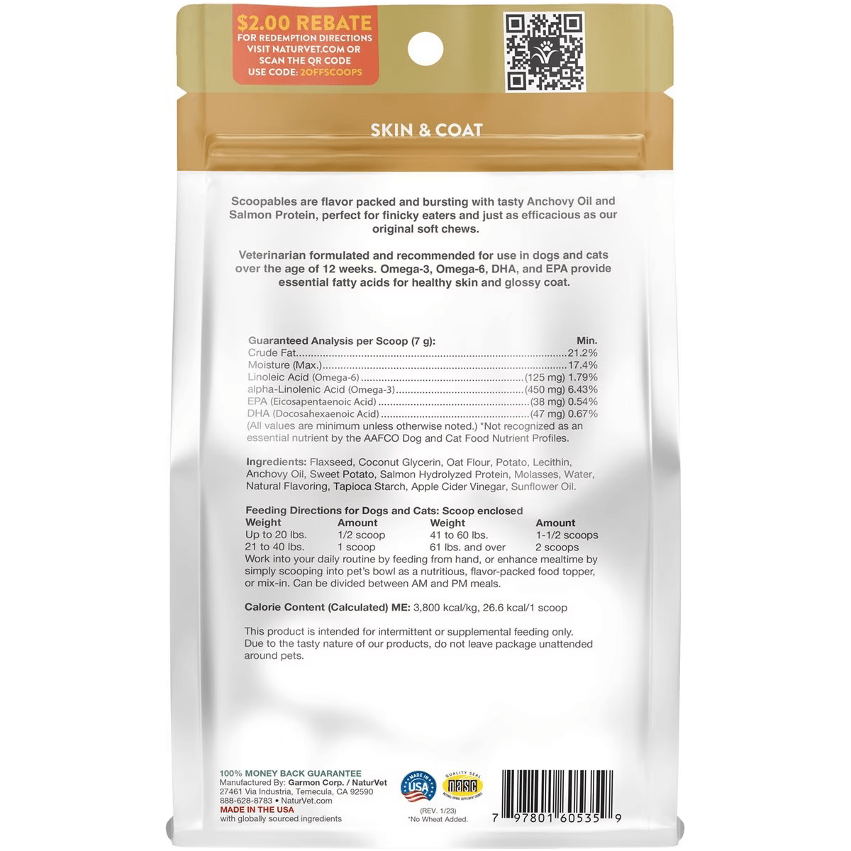 Naturvet Dog & Cat Scoopables Omega Gold - Default Title - Health Care - Naturvet - PetMax Canada