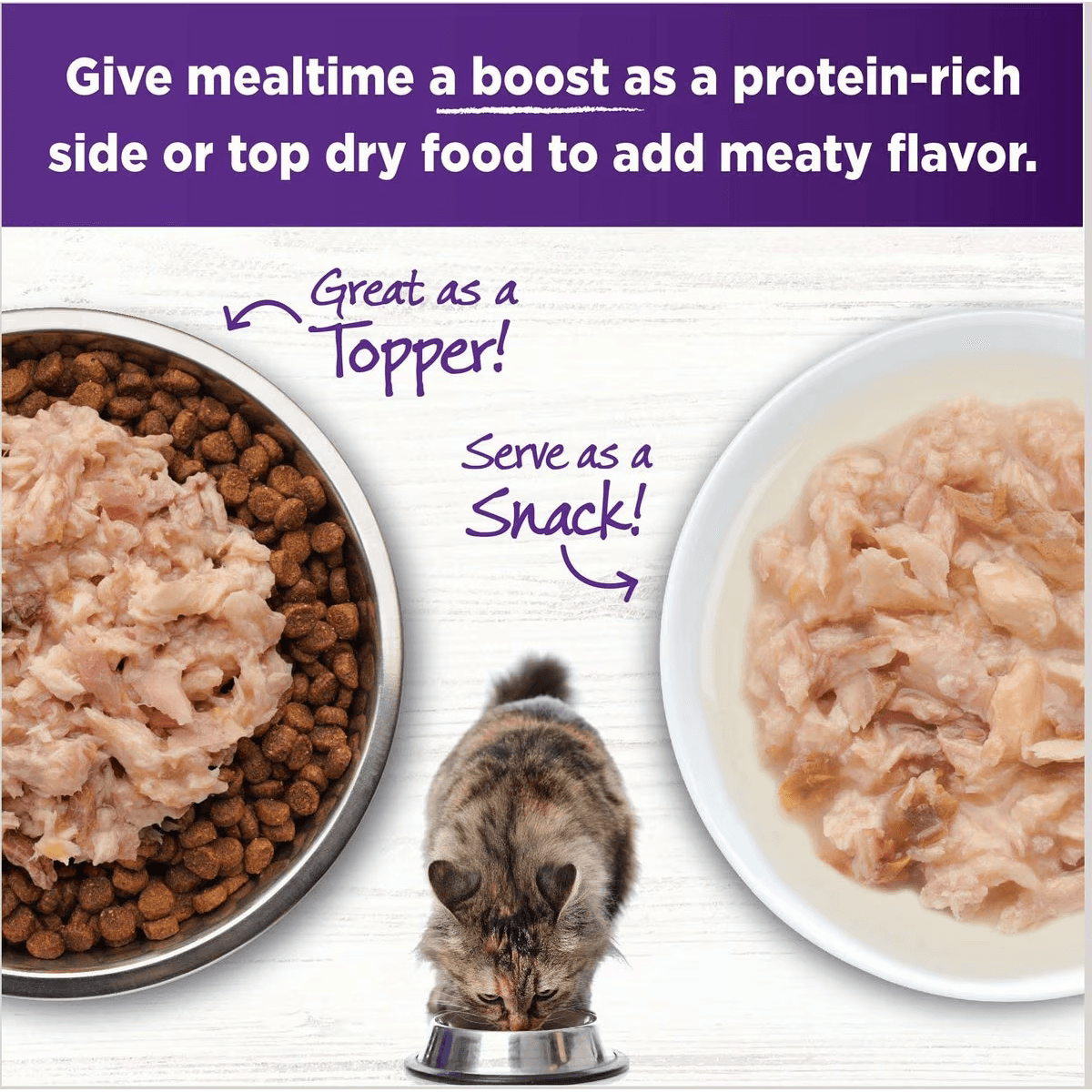 Wellness Bowl Boosters Flaked Salmon & Tuna Wet Cat Topper - 50g - Canned Cat Food - Wellness - PetMax Canada