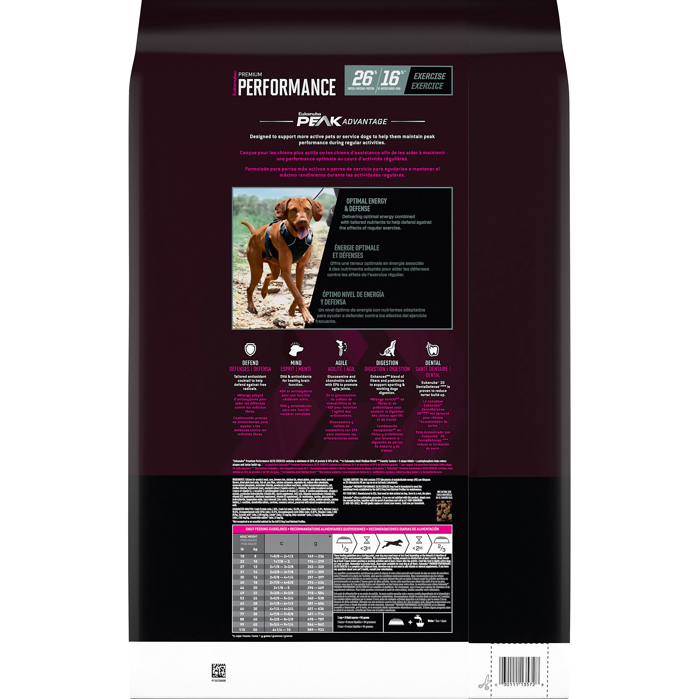 Eukanuba Premium Performance 26/16 Exercise Dry Dog Food - 12.7 Kg - Dog Food - Eukanuba - PetMax Canada