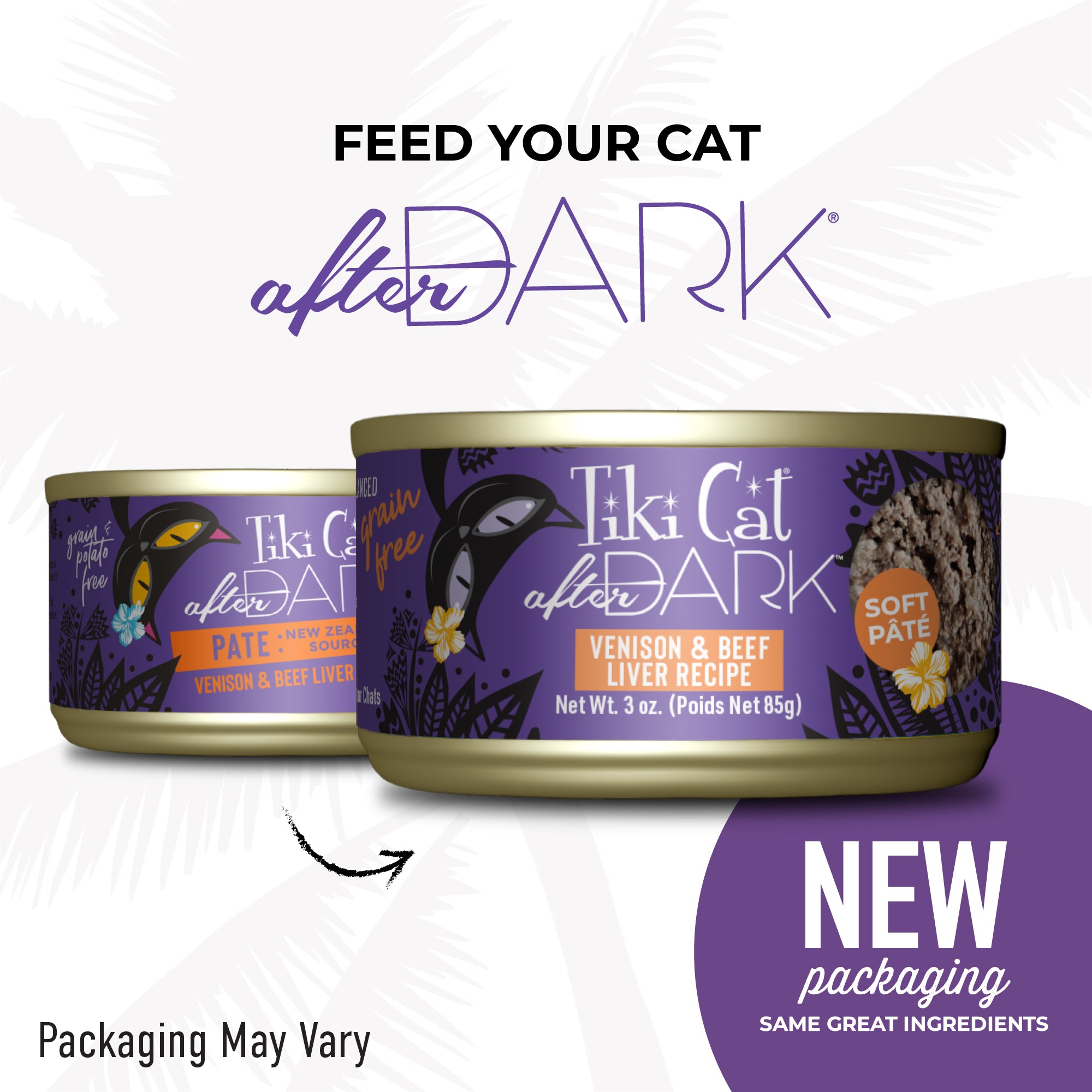 Tiki Cat After Dark Pâté Venison & Beef Liver Wet Cat Food - Feeding Transition Guide - Tiki Cat - PetMax Canada
