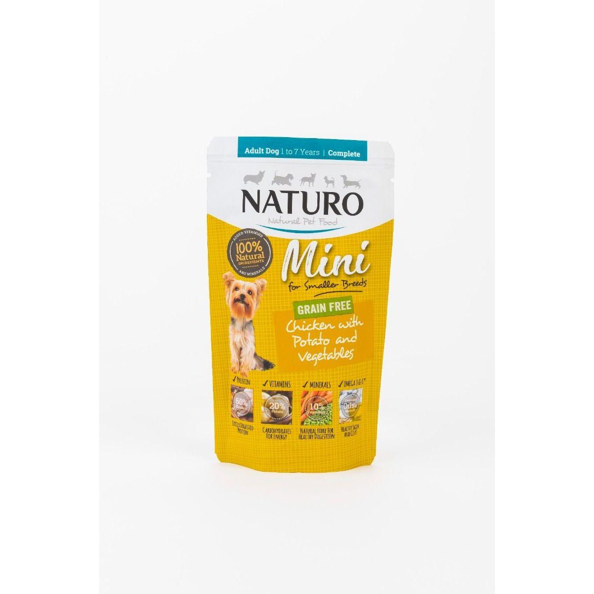 Naturo Canine Adult Mini Dog Grain Free Chicken with Potato & Vegetables - 150g - Canned Dog Food - Naturo - PetMax Canada