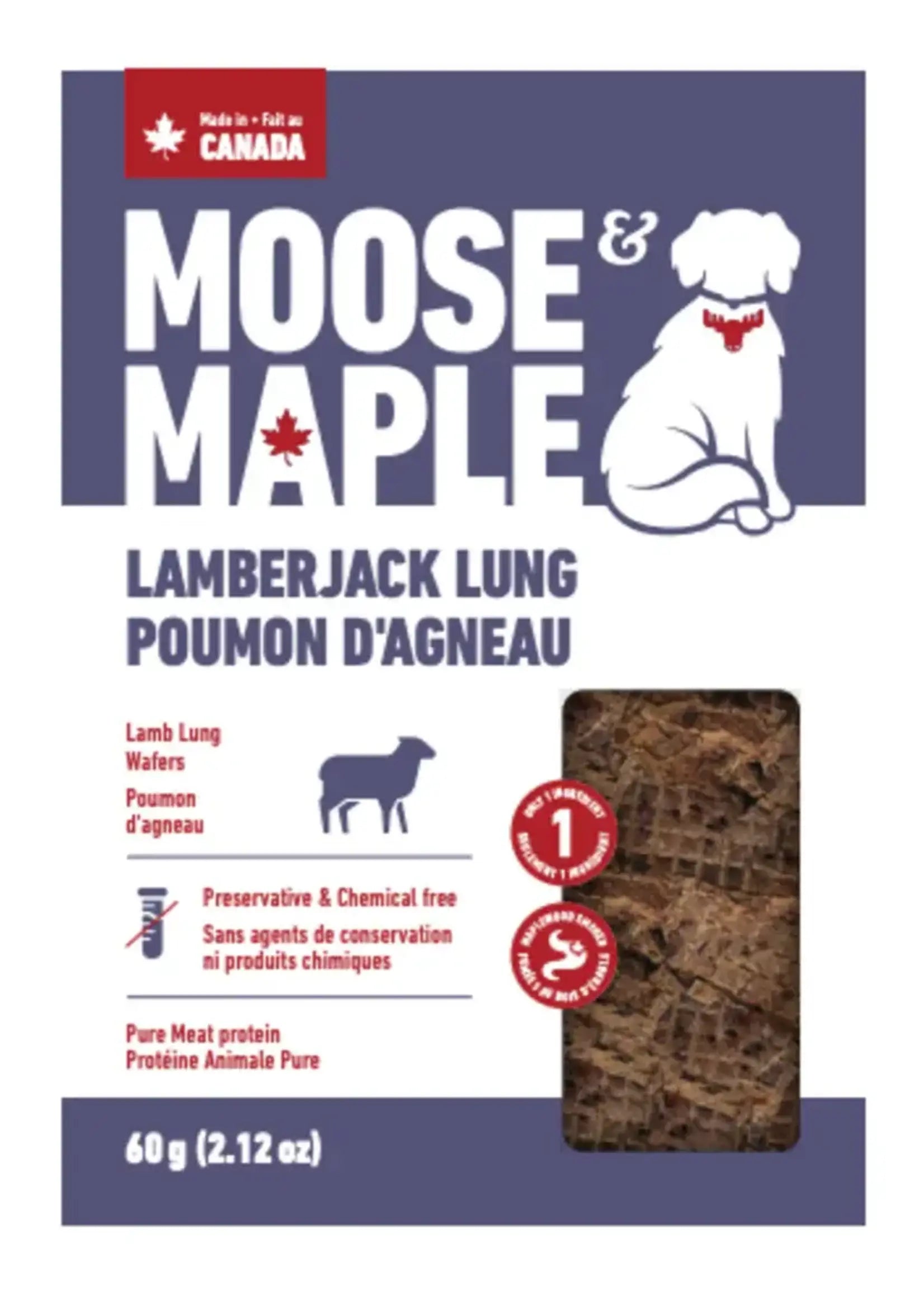 Moose & Maple Lumberjack Lung Dog Treats - Dog Treats - Moose & Maple - PetMax Canada