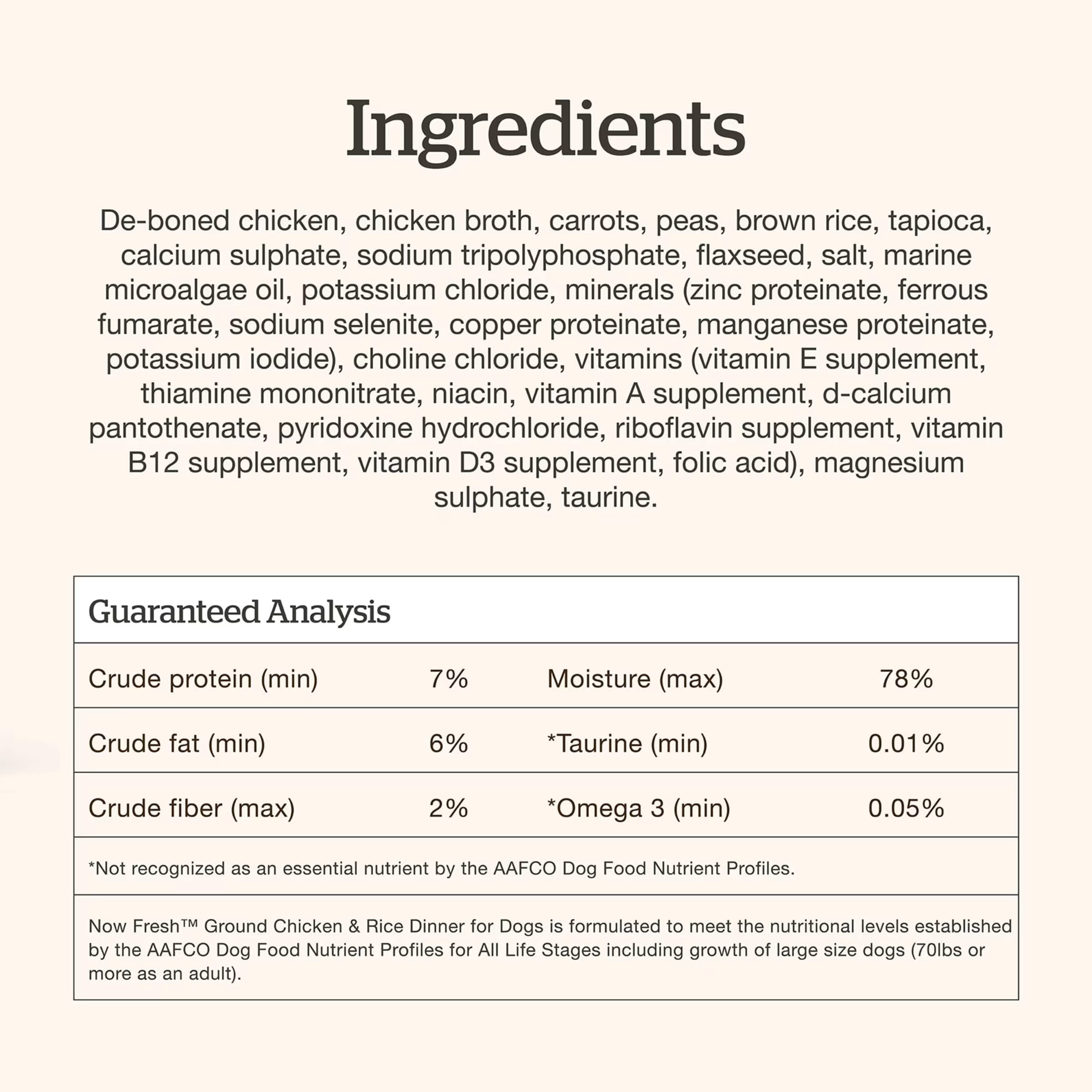 Now Fresh Ground Chicken & Rice Wet Dog Food with Grains