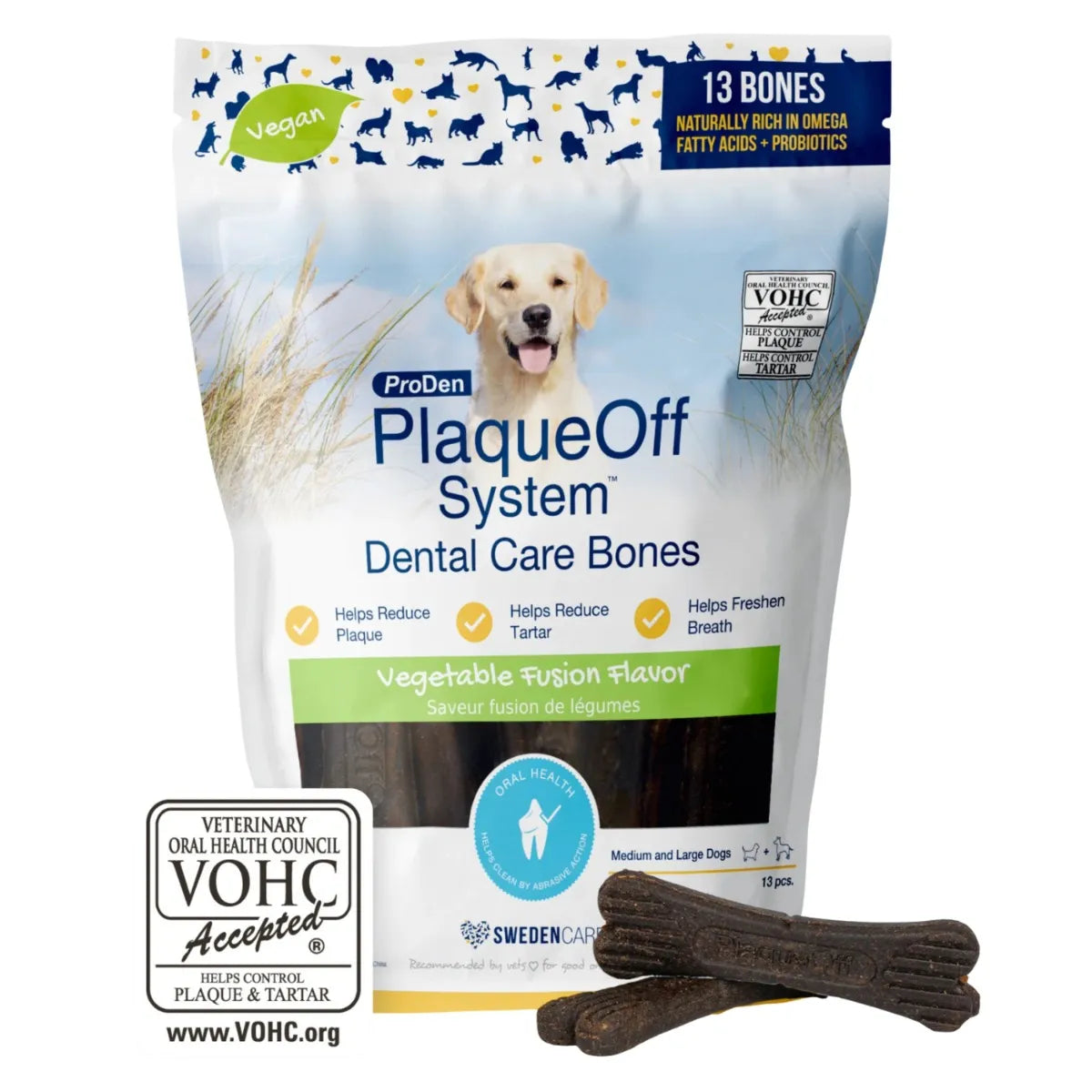 Plaque Off System Dental Care Vegetable Fusion Bones