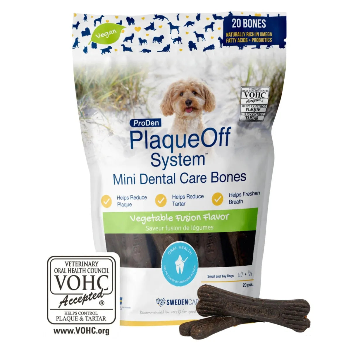 Plaque Off System Dental Vegetable Bones Mini