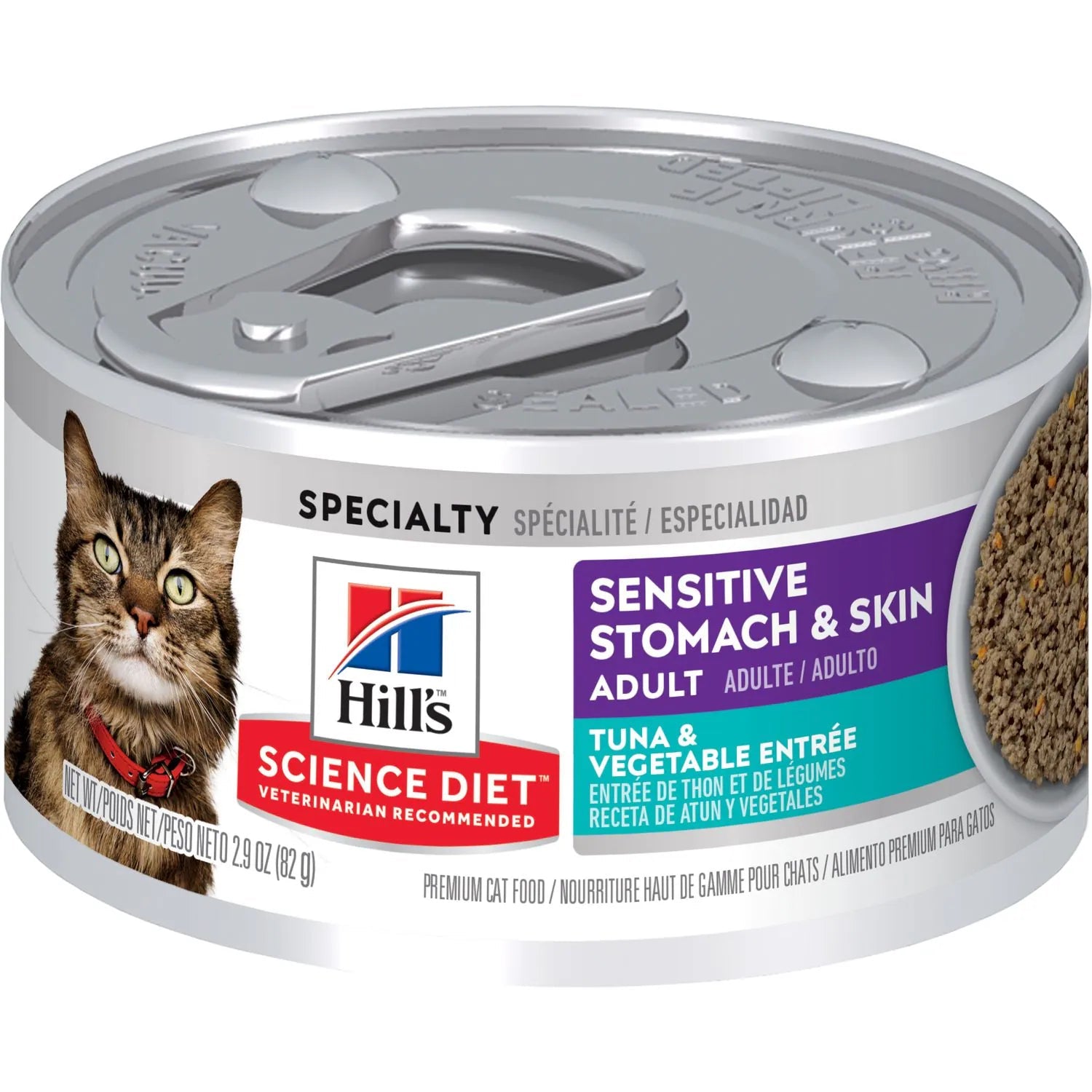 Hill's Science Diet Sensitive Stomach & Skin Tuna & Vegetable Cat Food - Canned Cat Food - Hill's Science Diet - PetMax Canada