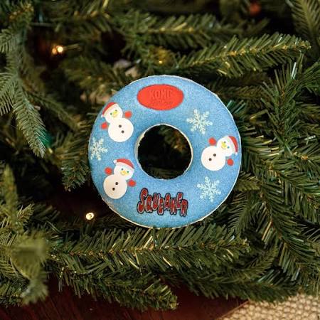 Kong Holiday Airdog Squeaker Donut For Dogs
