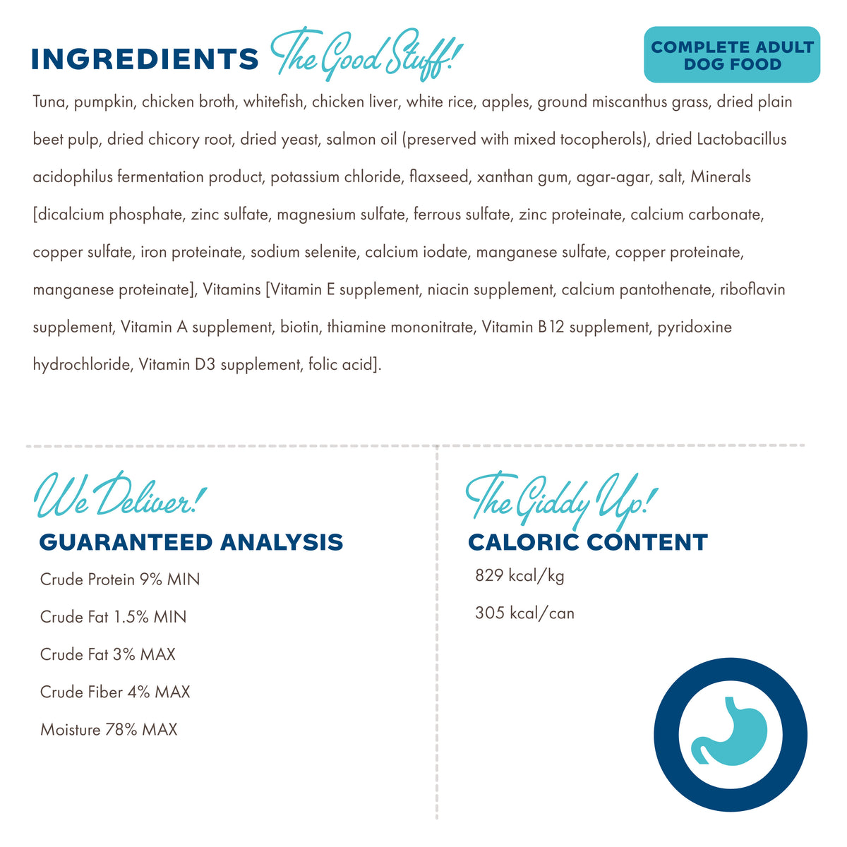 Fromm Nutritionals Digestive Support Low Fat Pâté Canned Dog Food - Ingredients, guaranteed analysis and calorie content - PetMax Canada