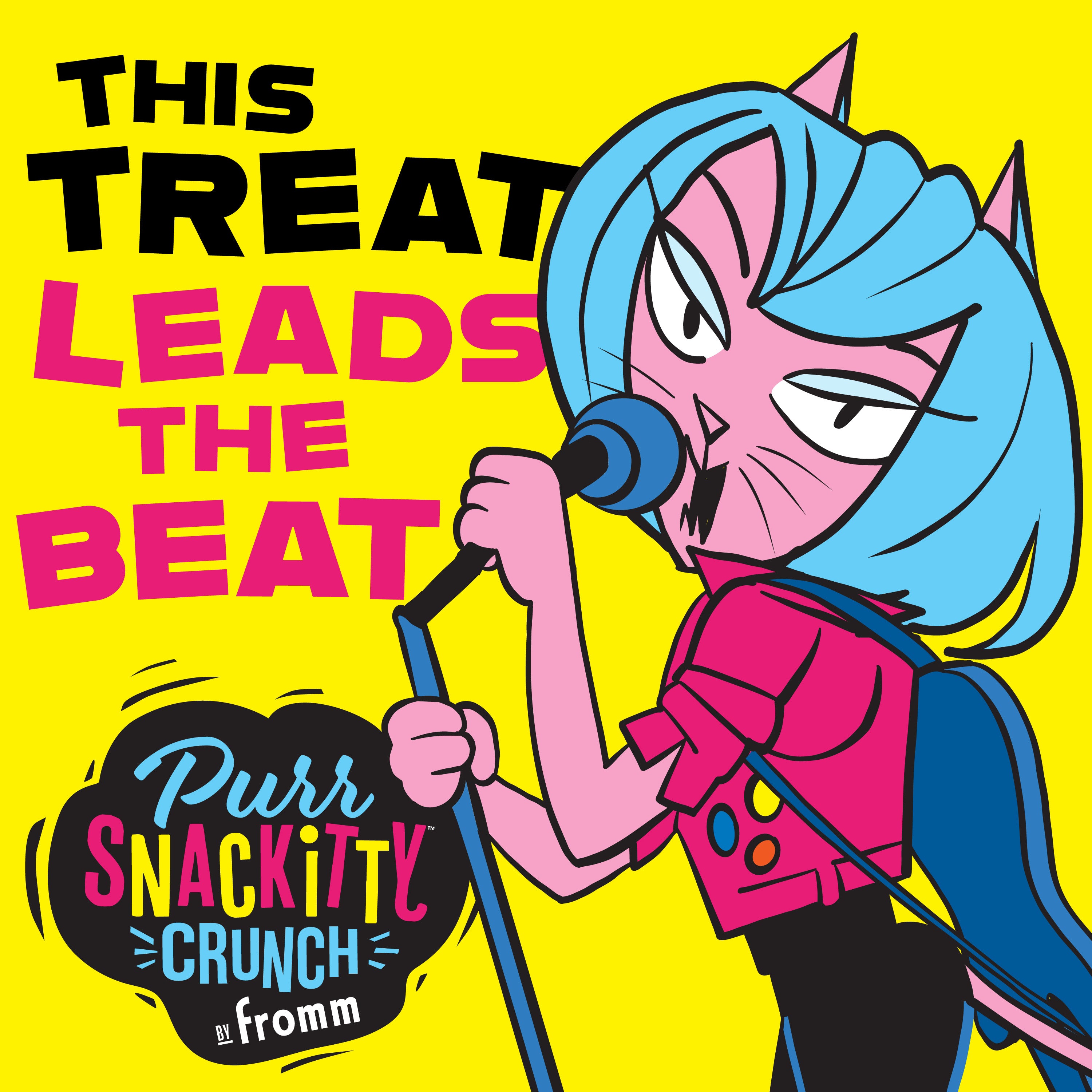 Fromm Purr-Snackitty Crunch Screamin' Salmon Cat Treats - 85g - lifestyle-character - Fromm - PetMax Canada