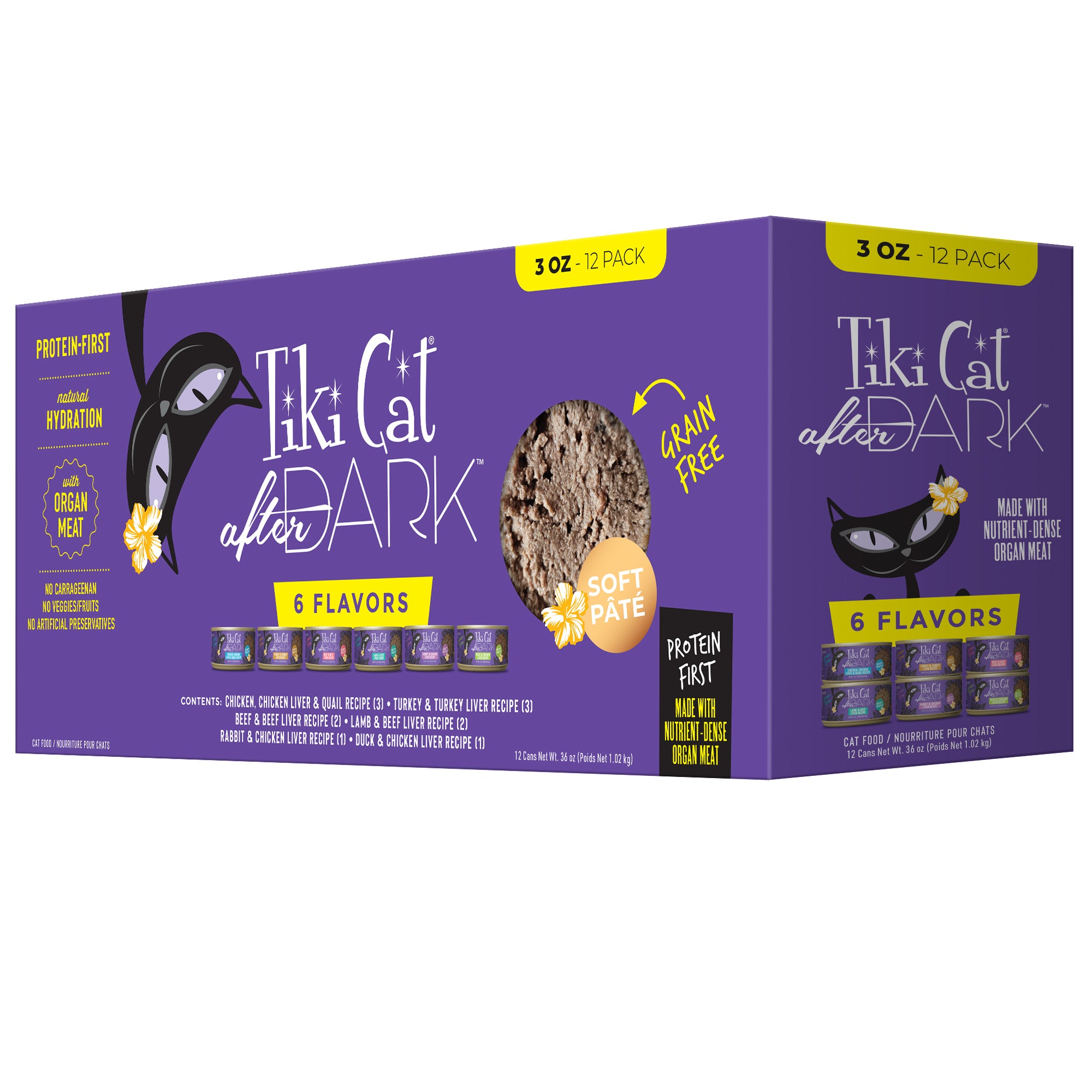 Tiki Cat After Dark Pâté Variety Pack Canned Wet Cat Food - Variety Pack - Tiki Cat - PetMax Canada