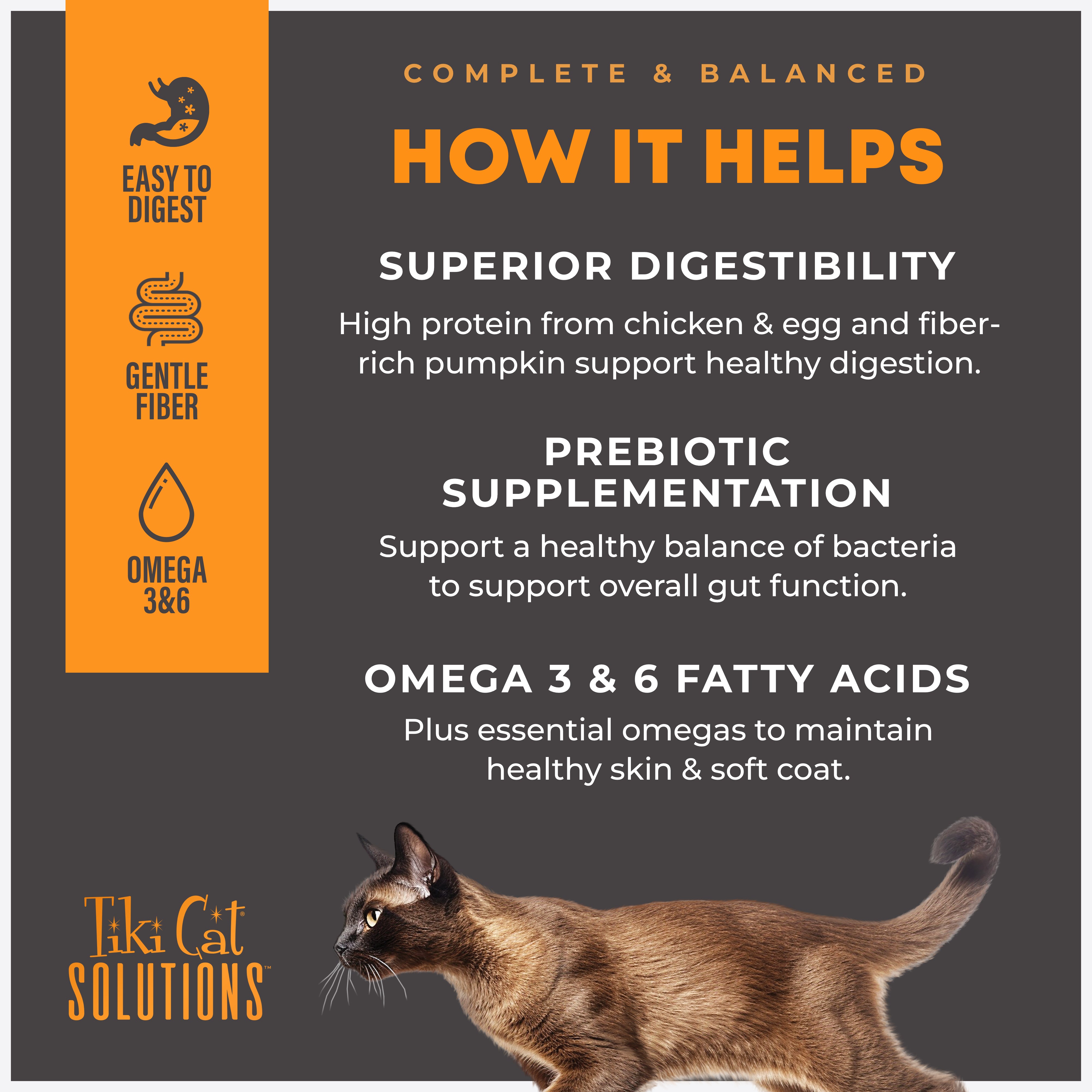 Tiki Cat Special Mousse Digestion Chicken & Egg Recipe in Broth Wet Cat Food - Product Highlights 3 - Tiki Cat - PetMax Canada