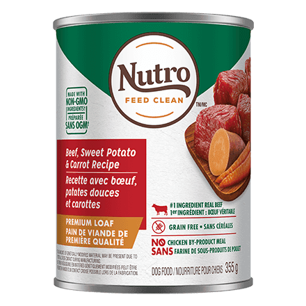 Nutro Canned Dog Food Premium Loaf Beef, Sweet Potato, & Carrot Recipe - 355g - Canned Dog Food - Nutro - PetMax Canada