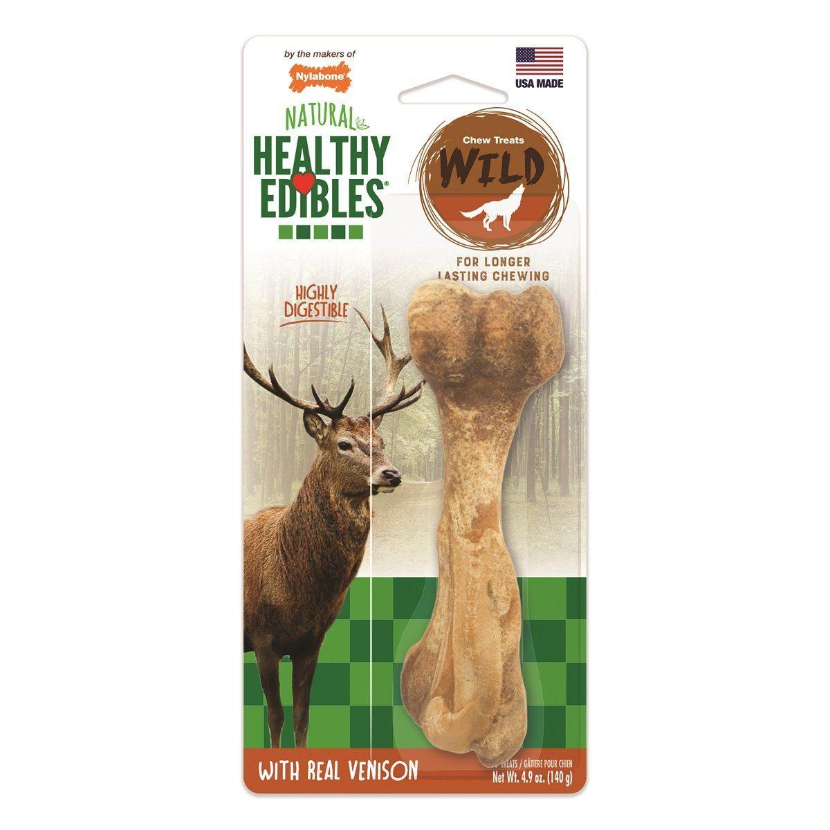 Nylabone Healthy Edibles Wild Venison - Large - 1 Pack - Nylon - Nylabone - PetMax Canada