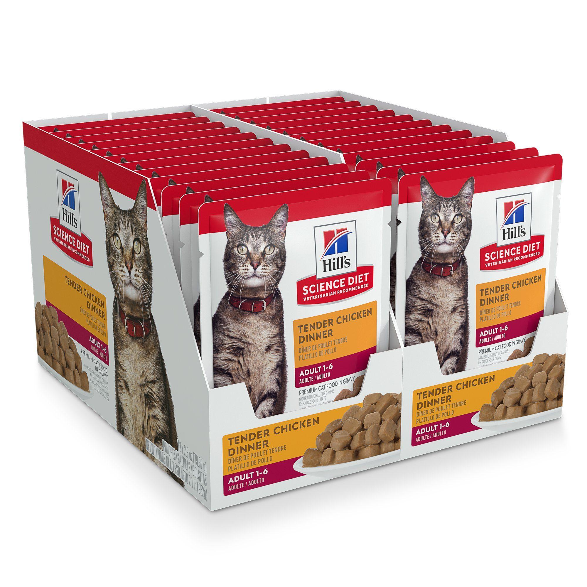 Hill's Science Diet Adult Wet Cat Food, Chicken, 79g pouch - 79g - Canned Cat Food - Hill's Science Diet - PetMax Canada