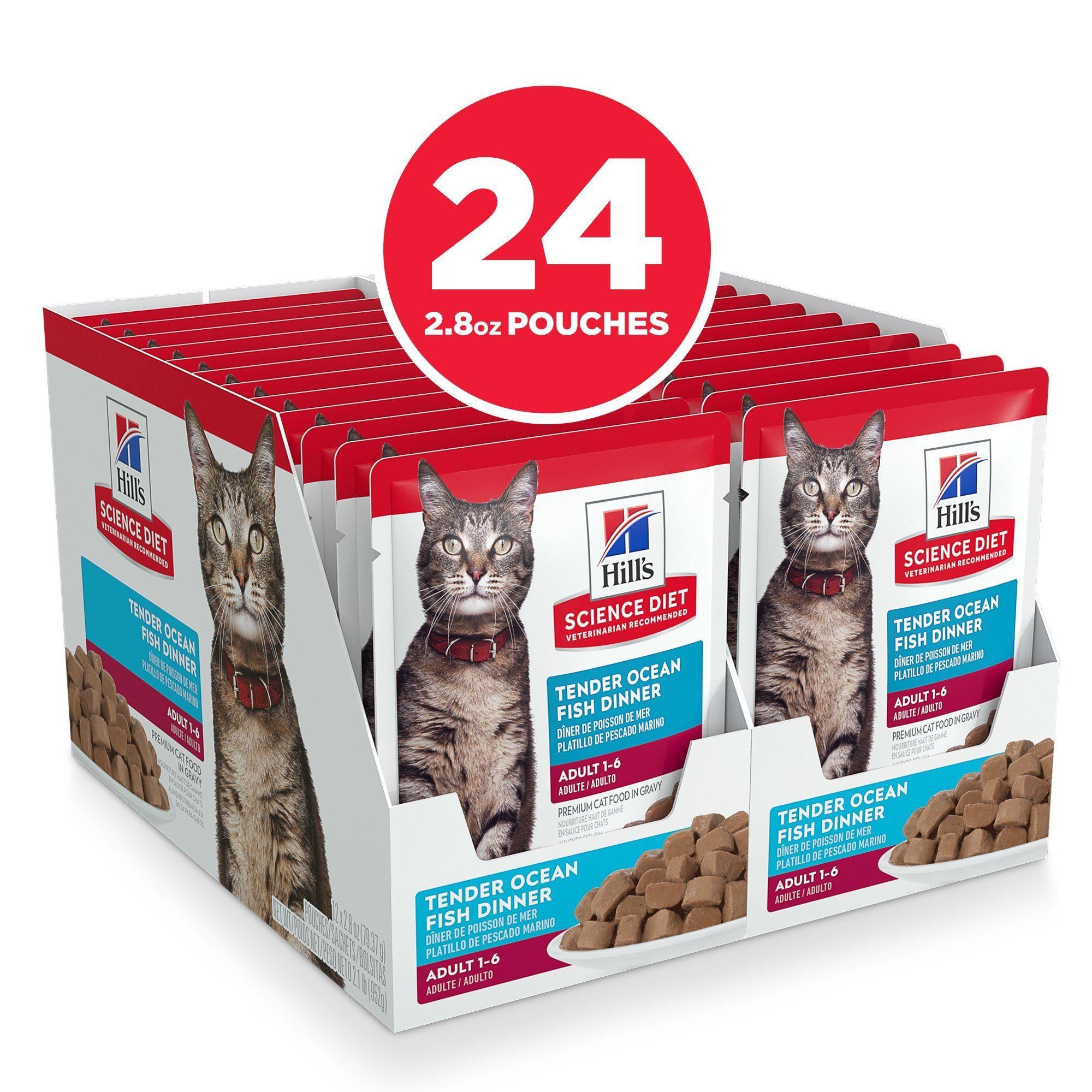 Hill's Science Diet Adult Wet Cat Food, Ocean Fish, 79g pouch - 79g - Canned Cat Food - Hill's Science Diet - PetMax Canada