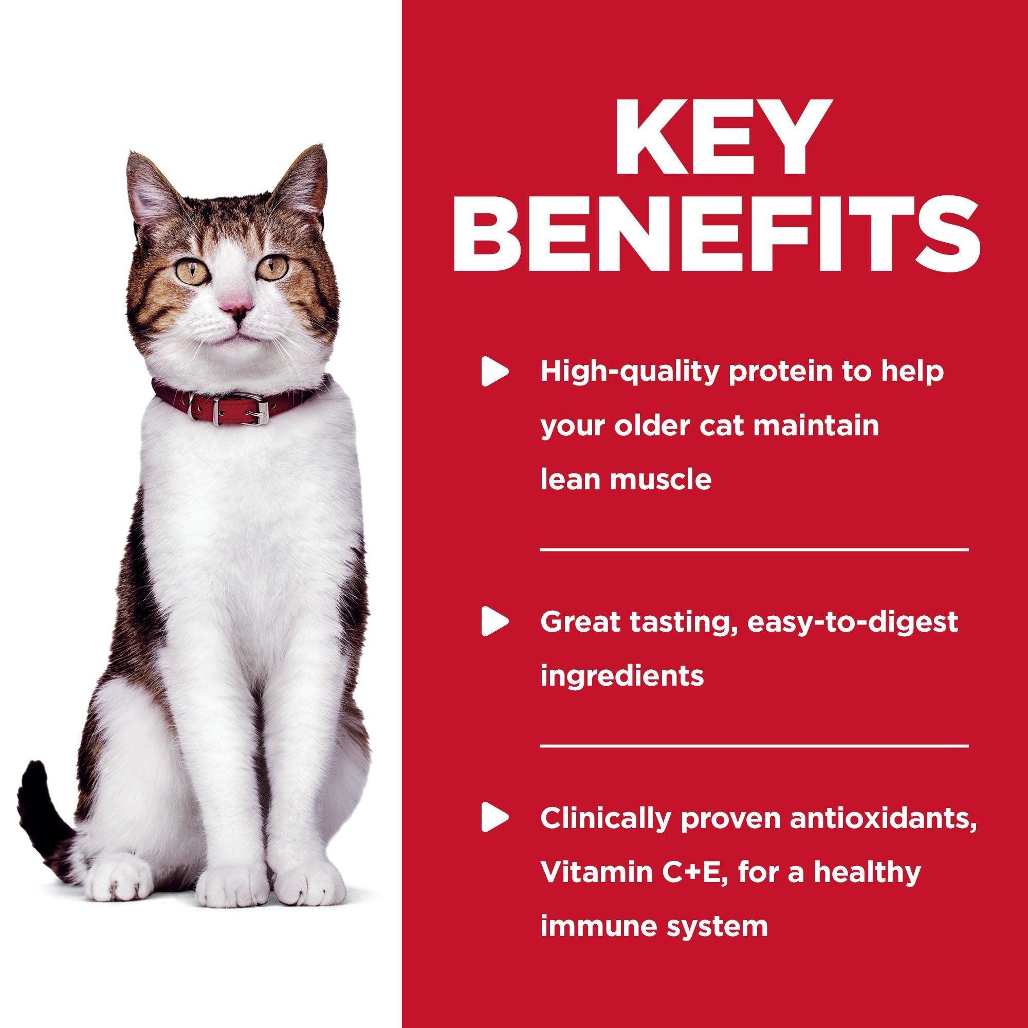 Hill's Science Diet Senior 7+ Wet Cat Food, Tuna, 79g pouch - 79g - Canned Cat Food - Hill's Science Diet - PetMax Canada