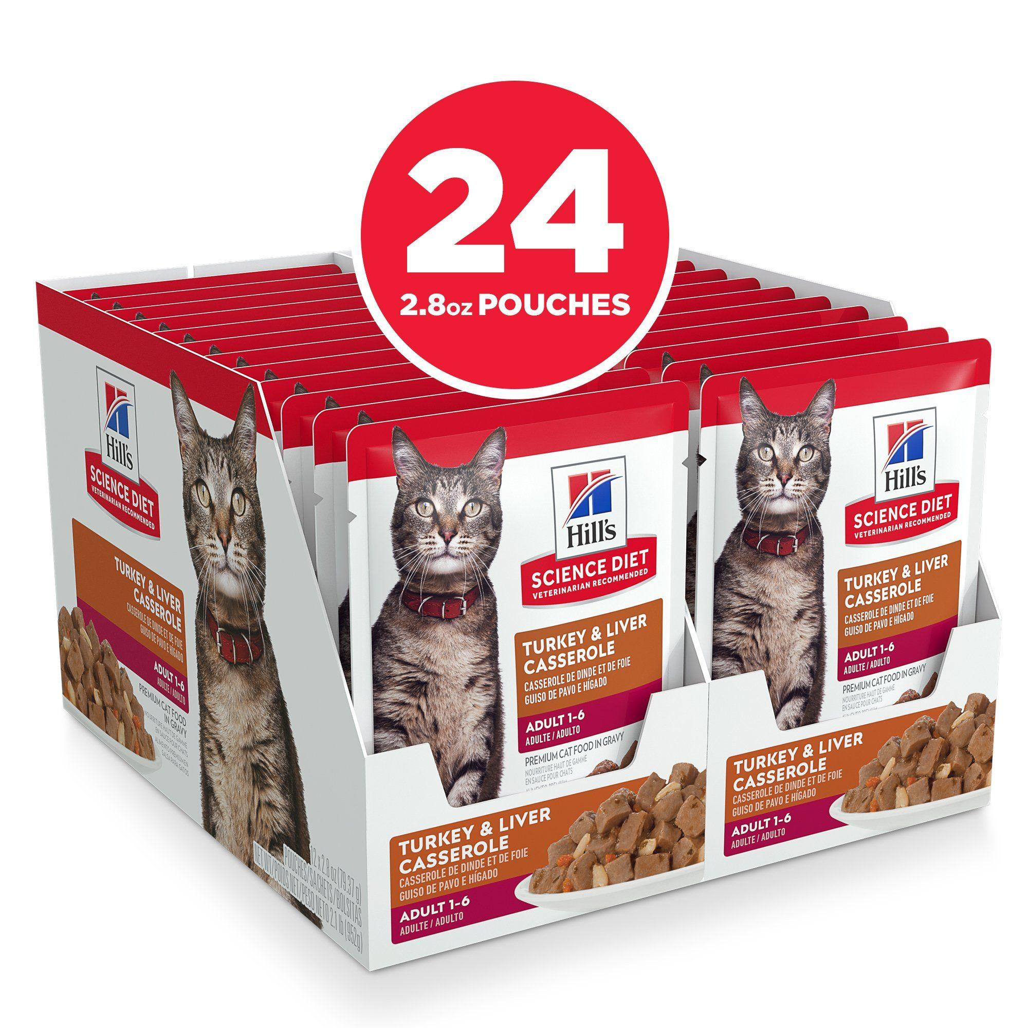 Hill's Science Diet Adult Wet Cat Food, Turkey & Liver, 79g pouch - 79g - Canned Cat Food - Hill's Science Diet - PetMax Canada