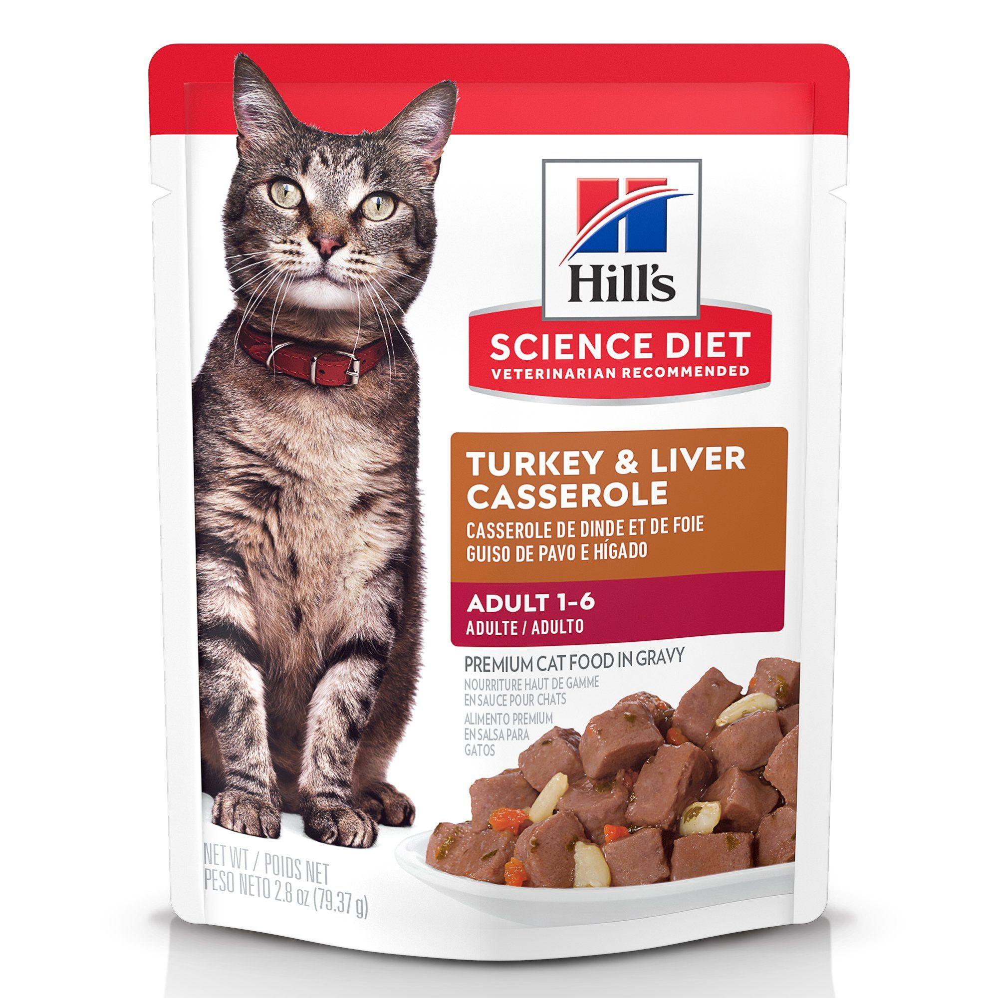 Hill's Science Diet Adult Wet Cat Food, Turkey & Liver, 79g pouch - 79g - Canned Cat Food - Hill's Science Diet - PetMax Canada