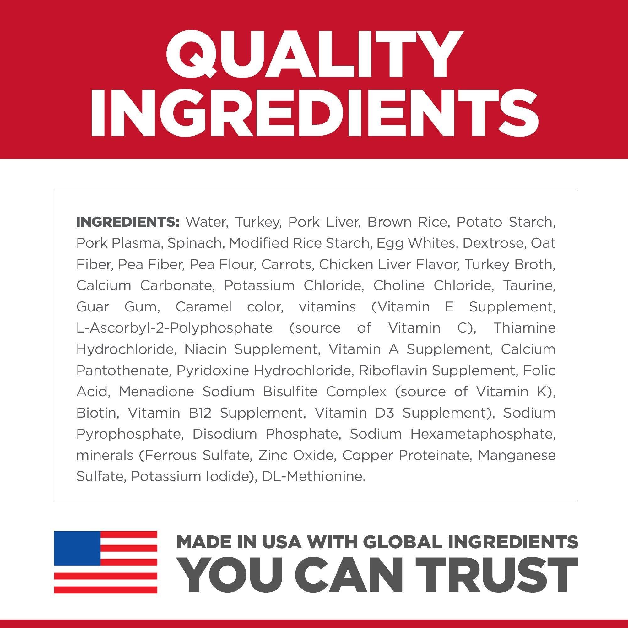 Hill's Science Diet Adult Wet Cat Food, Turkey & Liver, 79g pouch - 79g - Canned Cat Food - Hill's Science Diet - PetMax Canada