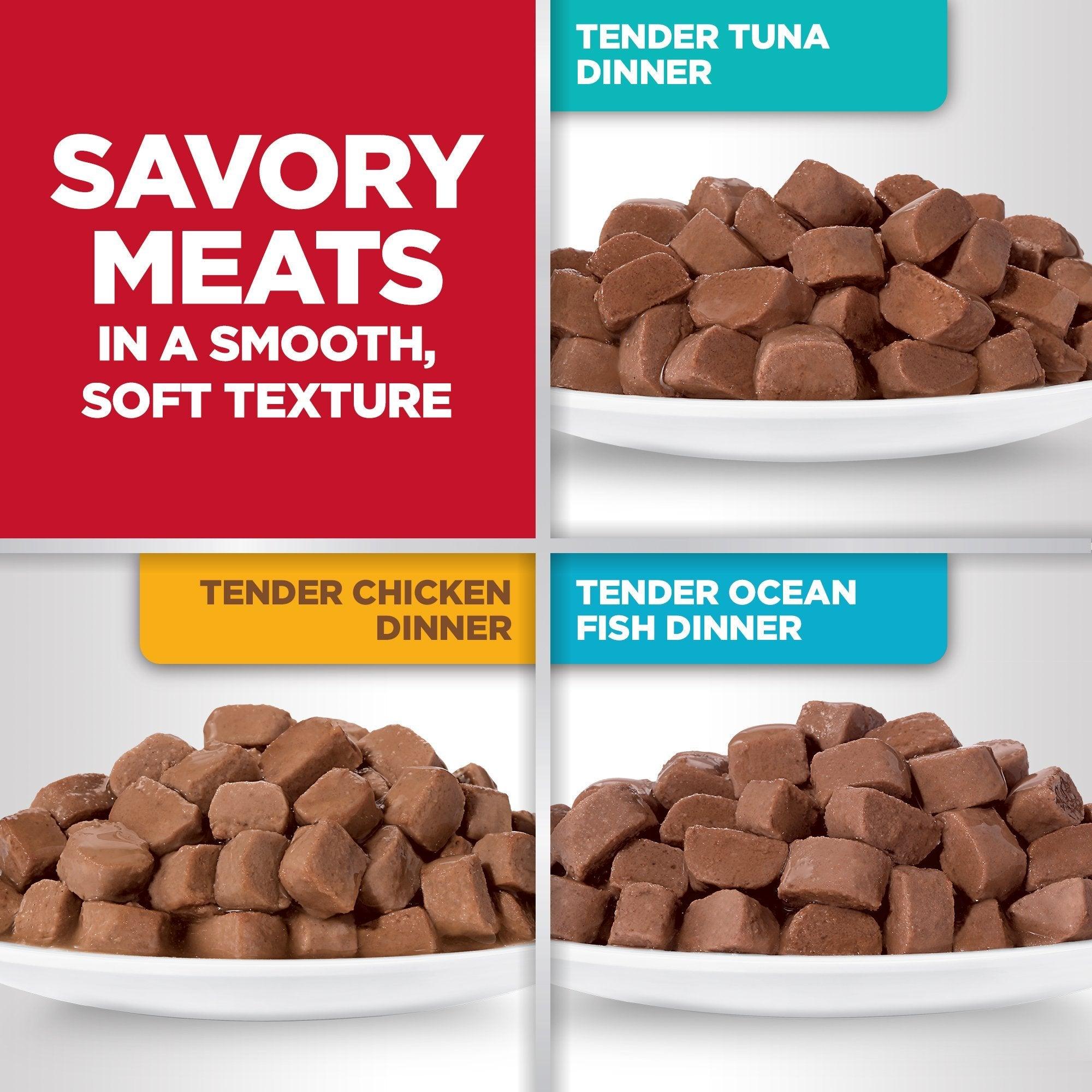 Hill's Science Diet Adult Wet Cat Food Pouch Variety Pack, Chicken, Tuna, and Ocean Fish 79g pouch - 12 pouches - Canned Cat Food - Hill's Science Diet - PetMax Canada