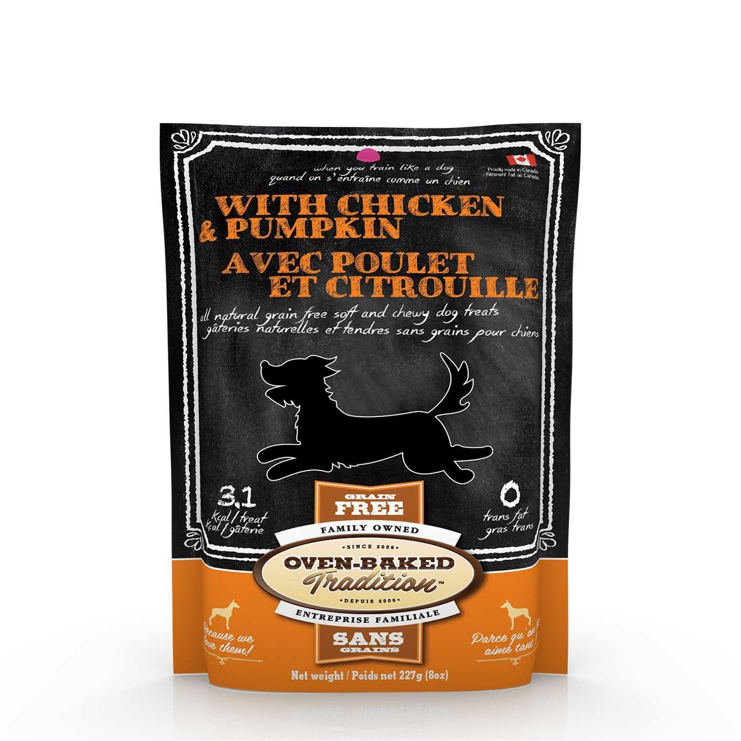 Oven-Baked Tradition Dog Treats Chicken & Pumpkin - 227g - Dog Treats - Oven-Baked Tradition - PetMax Canada
