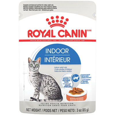 Royal Canin Wet Cat Food Pouch Indoor Morsels In Sauce  Canned Cat Food  | PetMax Canada