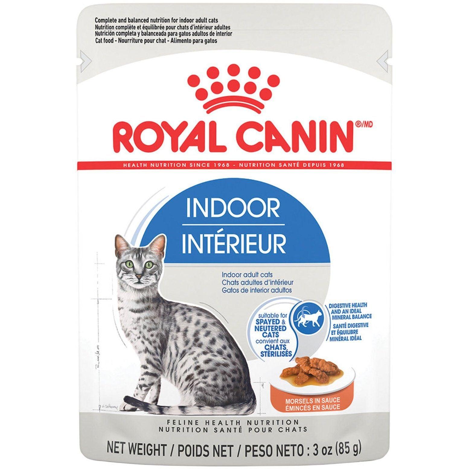 Royal Canin Wet Cat Food Pouch Indoor Morsels In Sauce - 85g - Canned Cat Food - Royal Canin - PetMax Canada