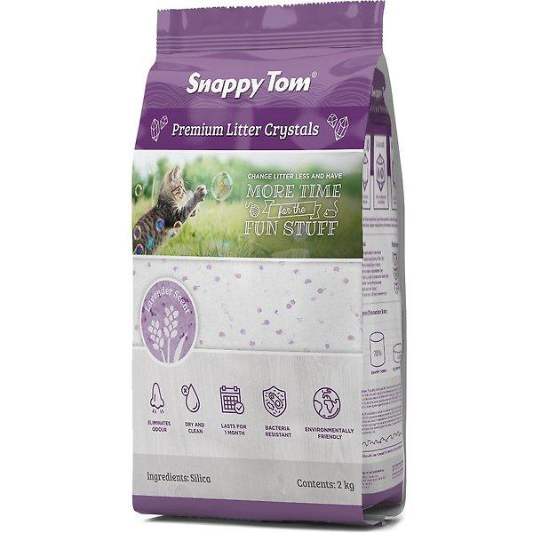 Snappy Tom Natural Lavender Scented Non-Clumping Crystal Cat Litter - 2 Kg - Cat Litter - Snappy Tom - PetMax Canada