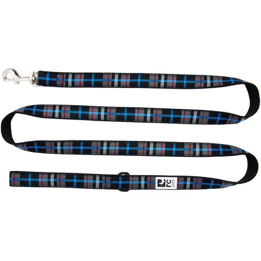 RC Dog Leash Black Twill Plaid - 3/4" x 6' - Leashes - RC Pet Products - PetMax Canada
